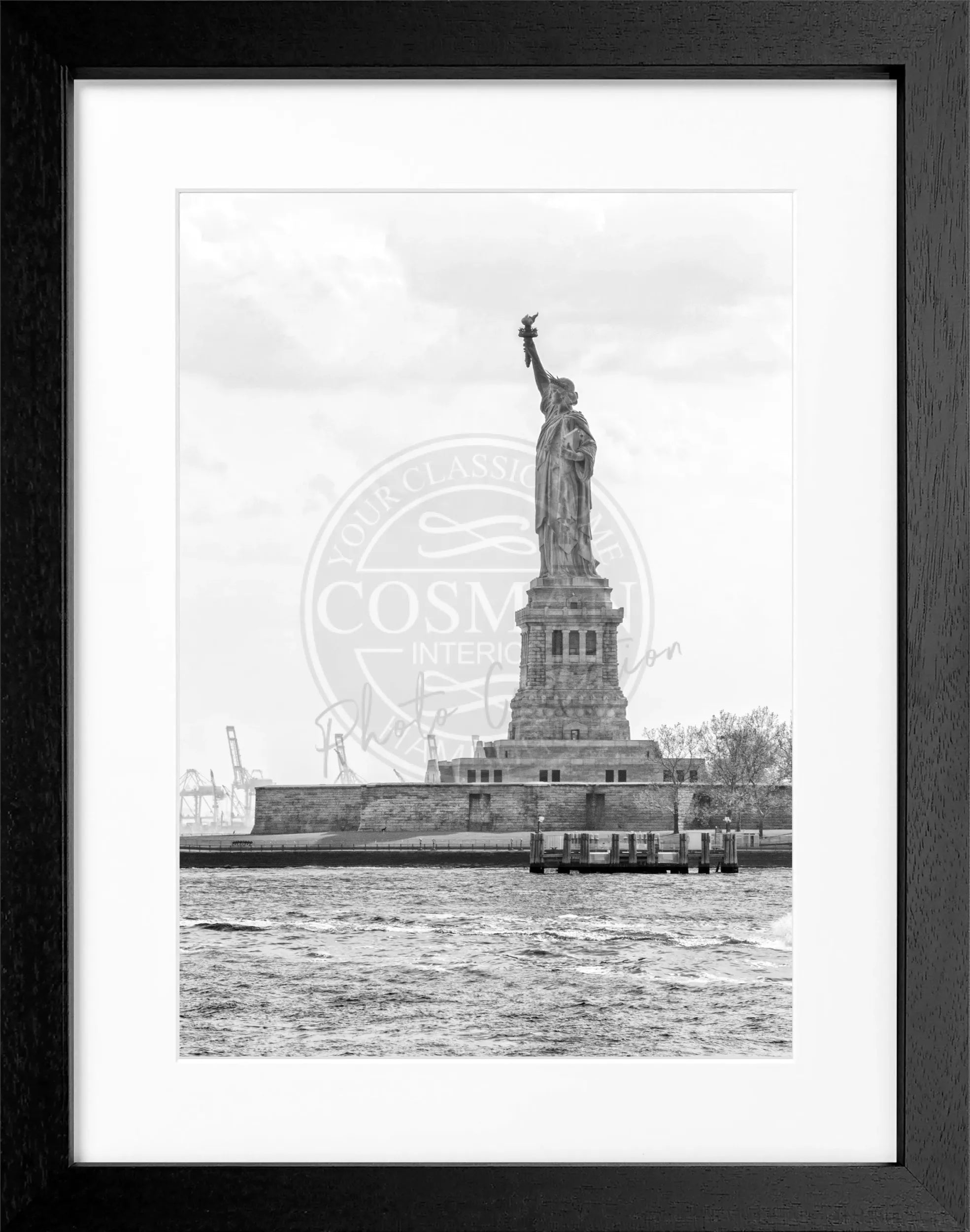 Schwarz-weiß Poster mit Rahmen, New York NY121 von Cosman-Photocollection, 25x31cm, stilvolles Wandbild für Stadtliebhaber