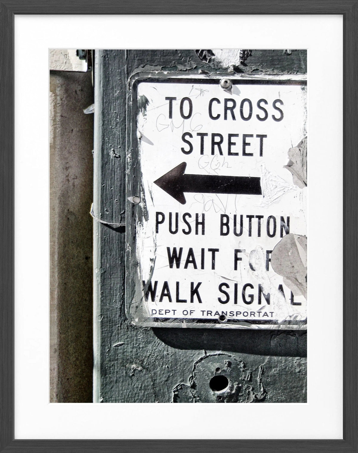 Schwarz-weiß Poster mit Rahmen, Motiv von New York City, 25x31 cm, von Cosman-Photocollection