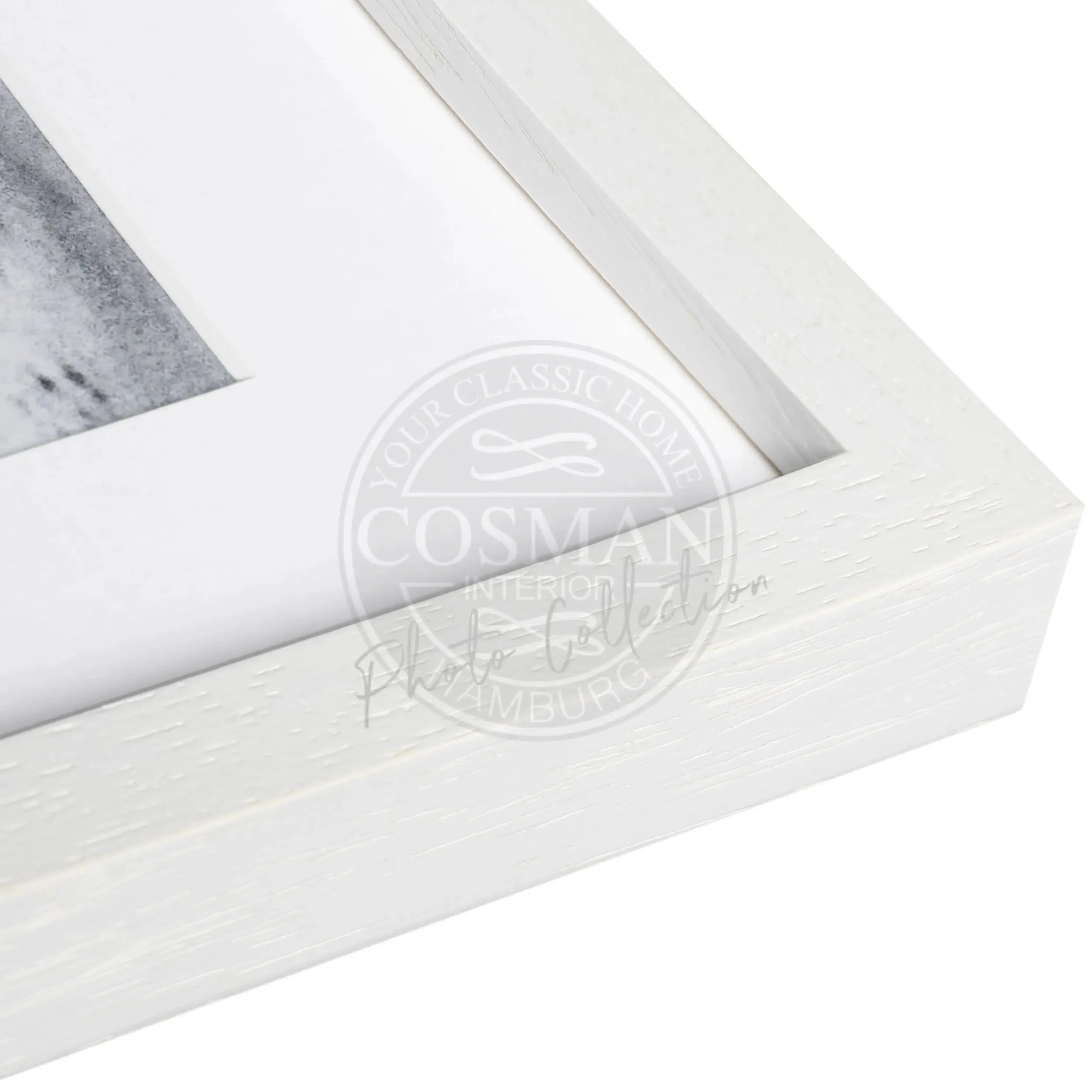 Schwarz-weiß Poster mit Rahmen, Sankt Peter Ording "Beach House" von Cosman-Photocollection, 25x31 cm, Küstenmotiv