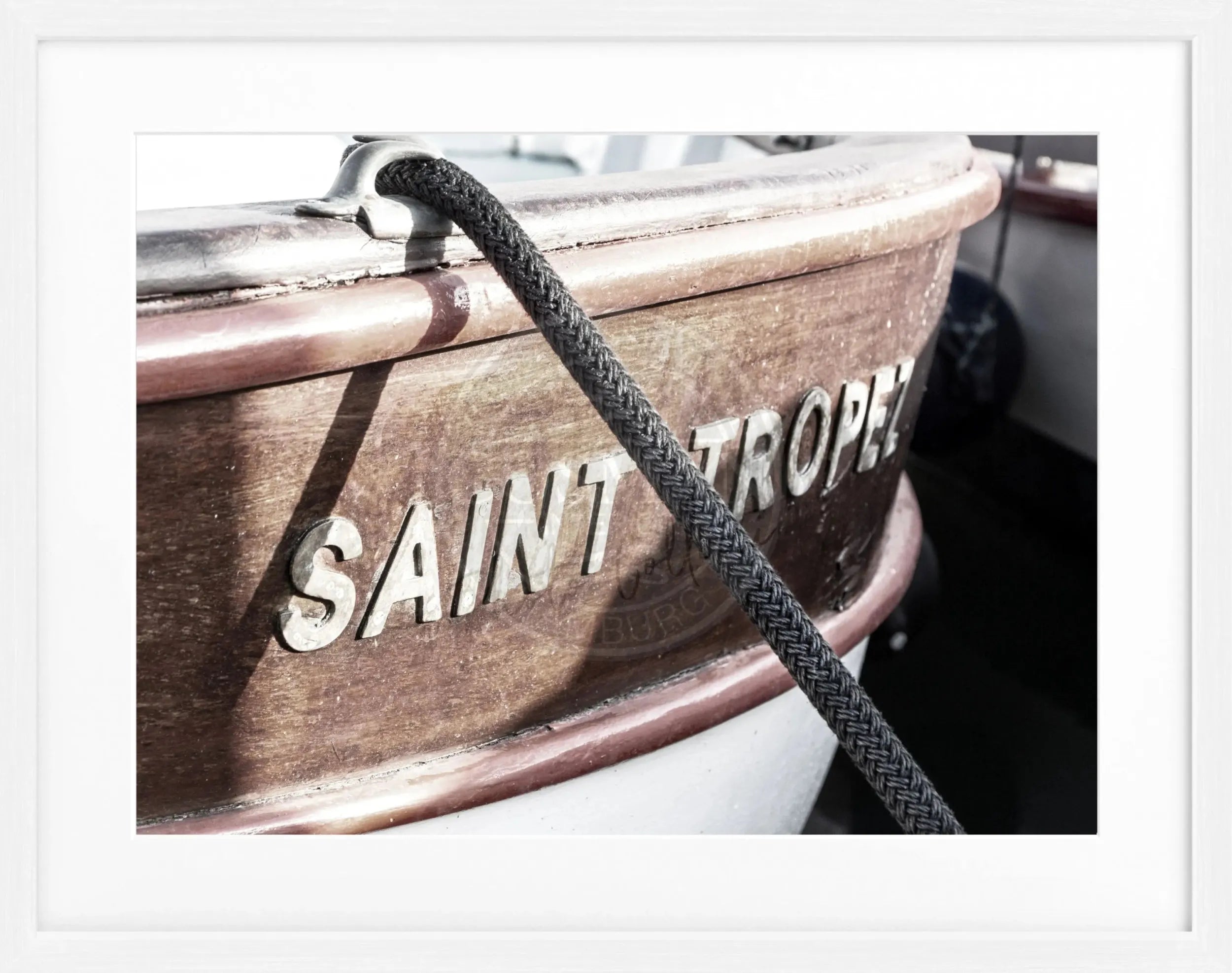 Poster mit Rahmen ’Boot’ Saint Tropez ST06 by Cosman-Photocollection