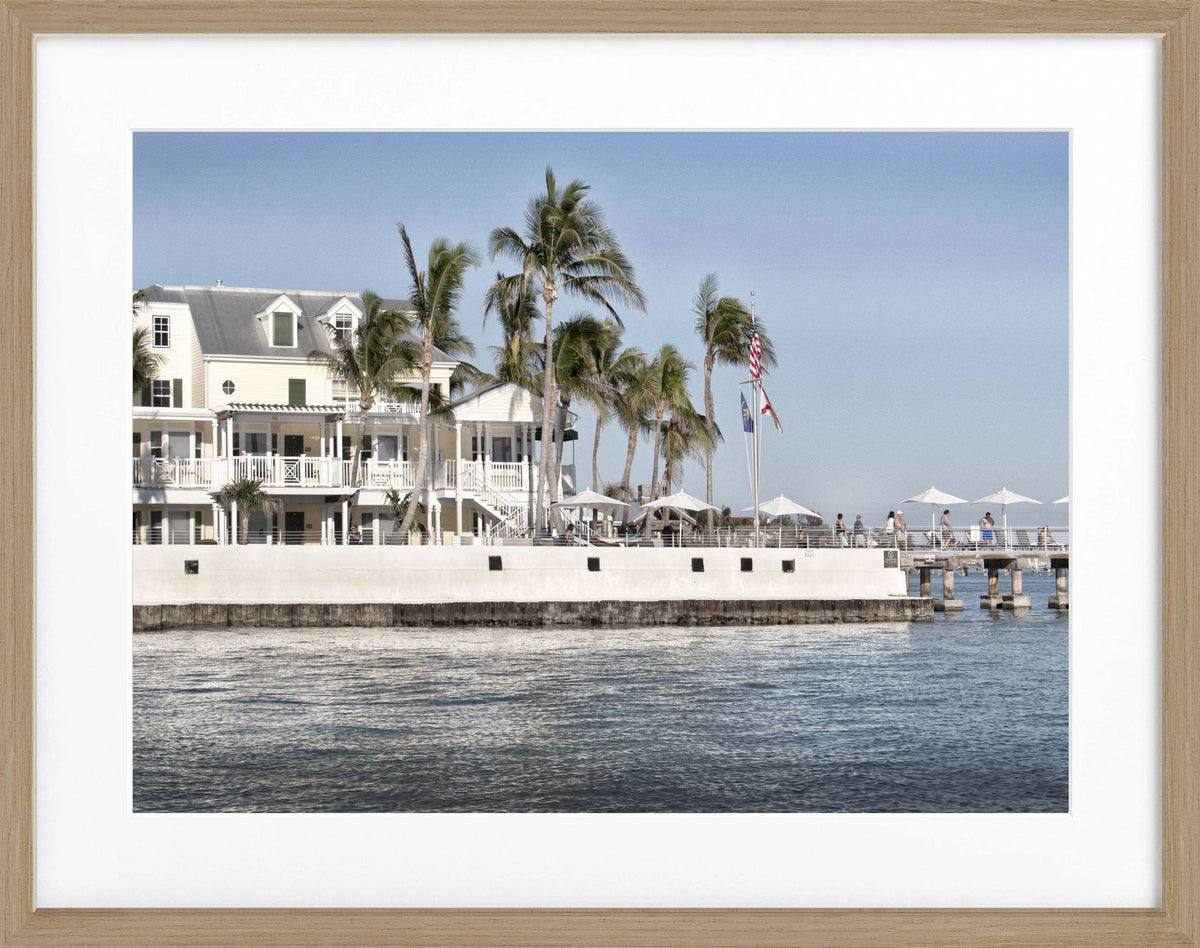 Schwarz-weiß Poster mit Rahmen von Florida Key West, 31x25 cm, von Cosman-Photocollection, dekoratives Wandbild