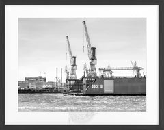 Poster with frame Hamburg harbor 'Dock 10' HH34