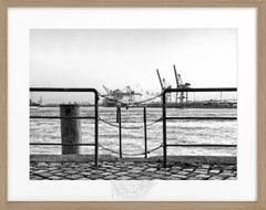 Fotografía enmarcada de la valla del puerto de Hamburgo | HH28
