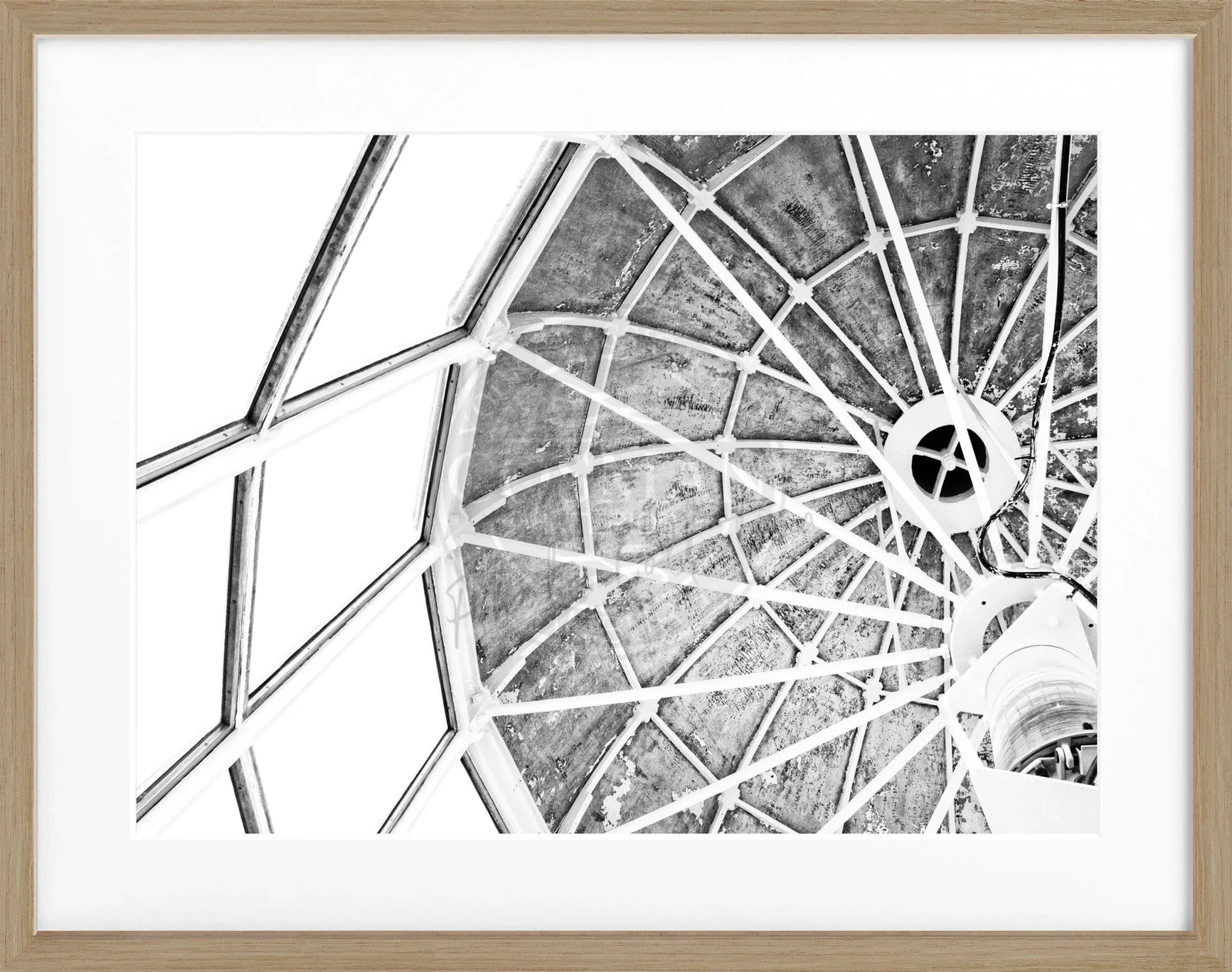 Schwarz-weiß Poster mit Rahmen von Cosman-Photocollection, Montauk Leuchtturm in den Hamptons, 31x25 cm, Wanddekoration