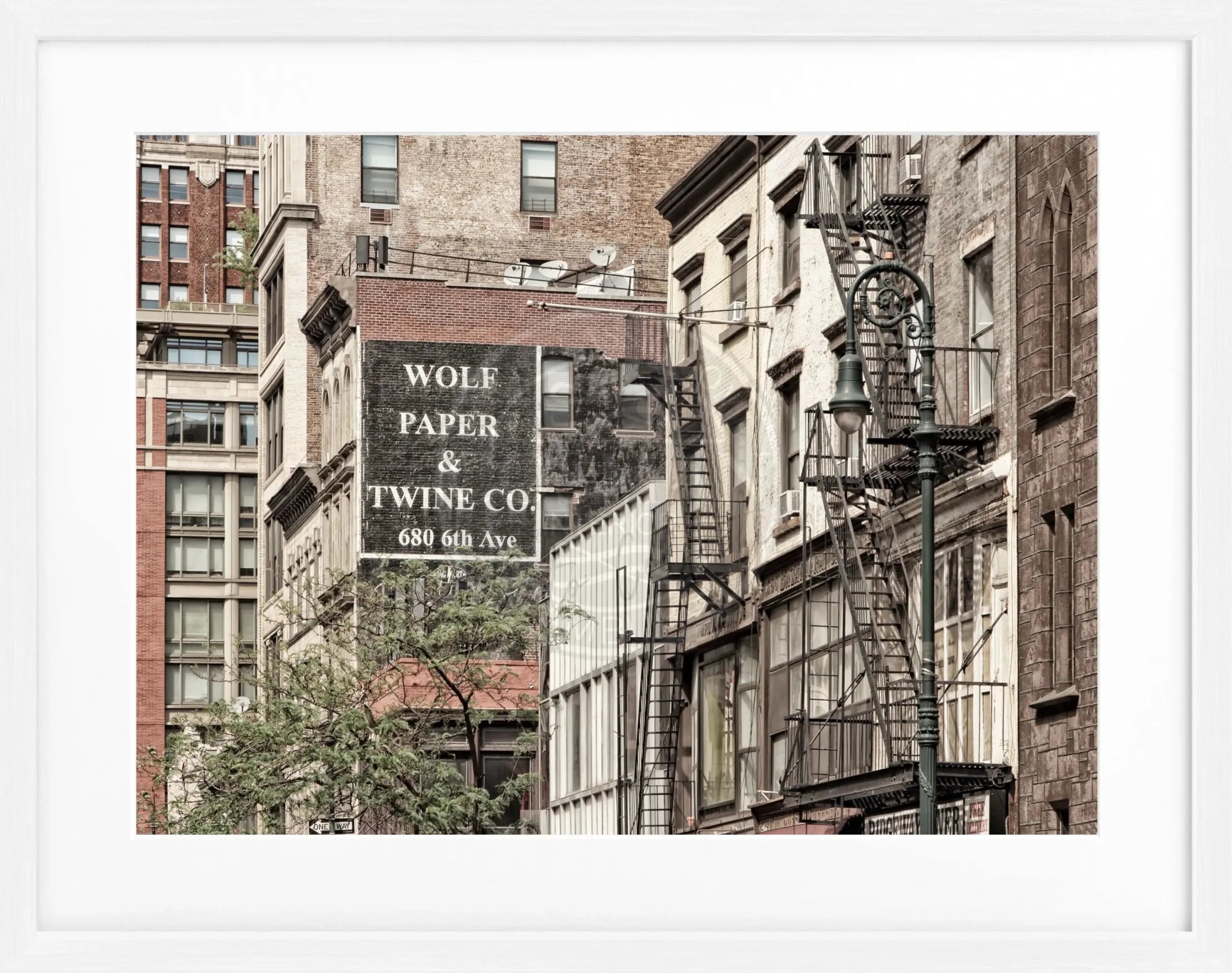 Schwarz-weiΓ Poster mit Rahmen, New York NY91, von Cosman-Photocollection, MaΓe 31x25cm, Wanddekoration, Stadtmotiv