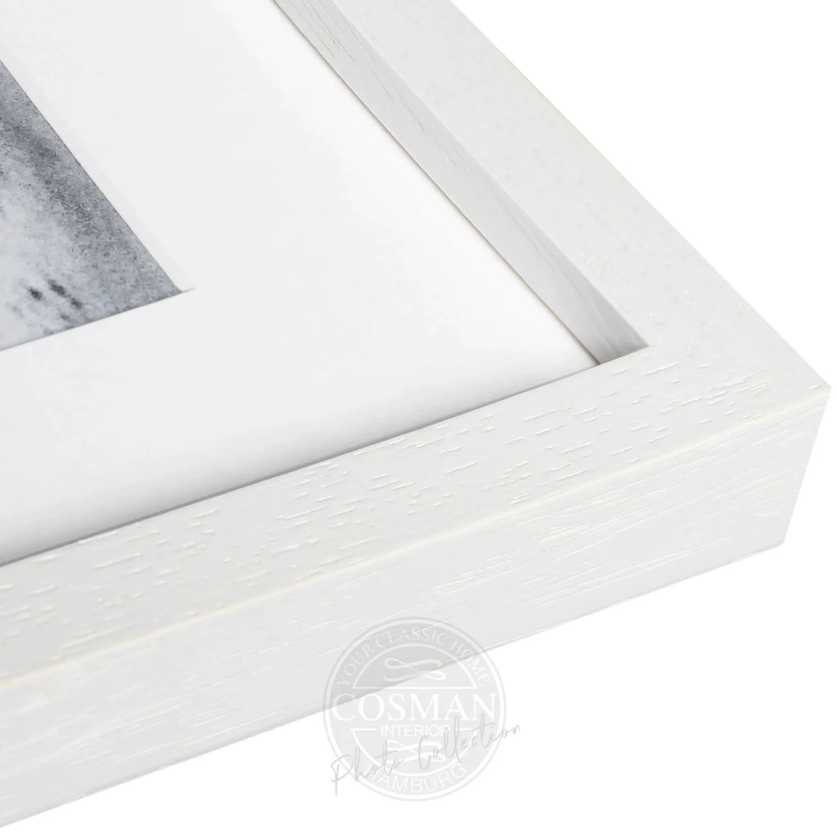 Schwarz-weiß Poster mit Rahmen von Cosman-Photocollection, zeigt Strandkörbe am Kampener Strand auf Sylt, Maße 31x25 cm.