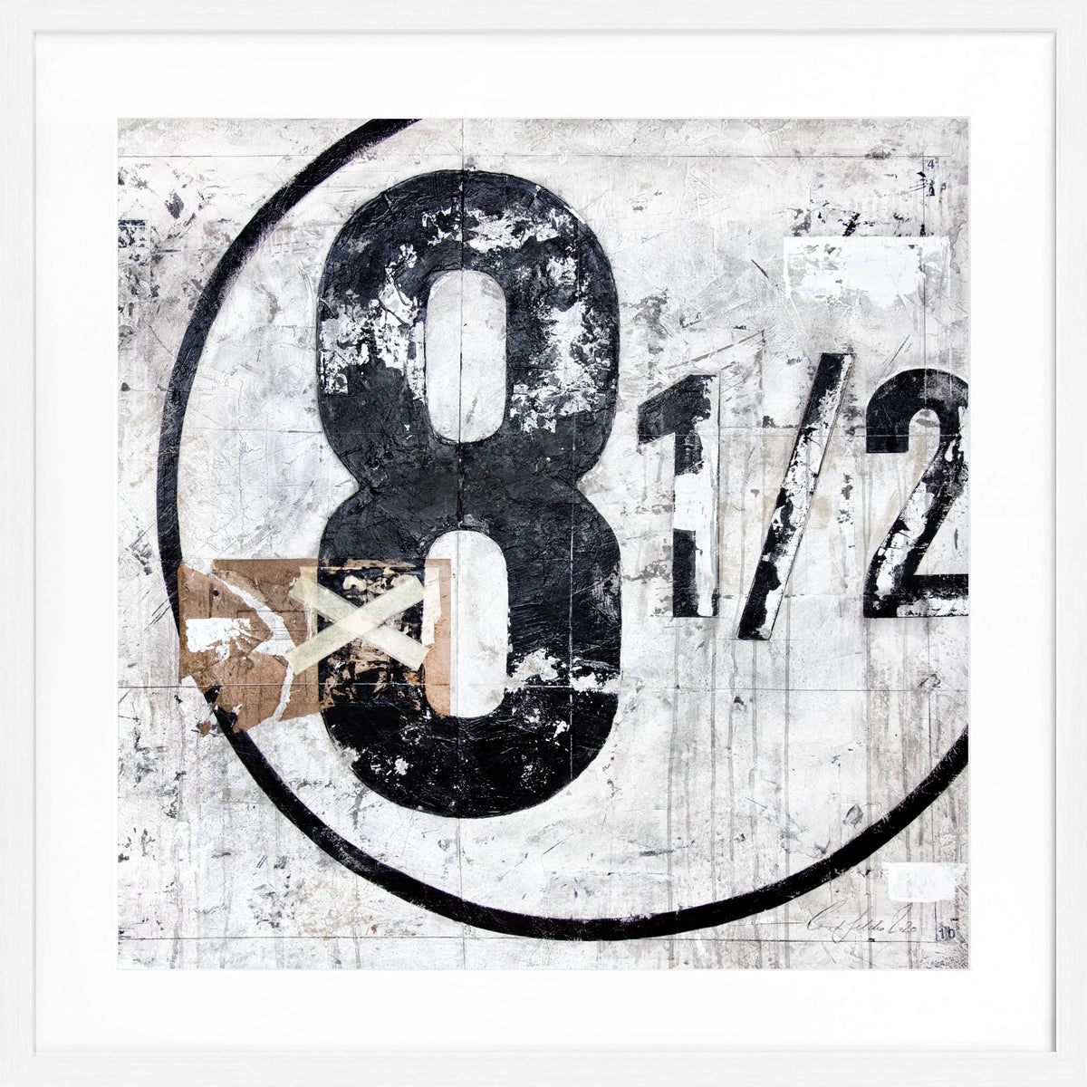 Quadratisches Poster mit schwarzem Rahmen, 55x55cm, von Cosman-Photocollection, mit farbigem Motiv.