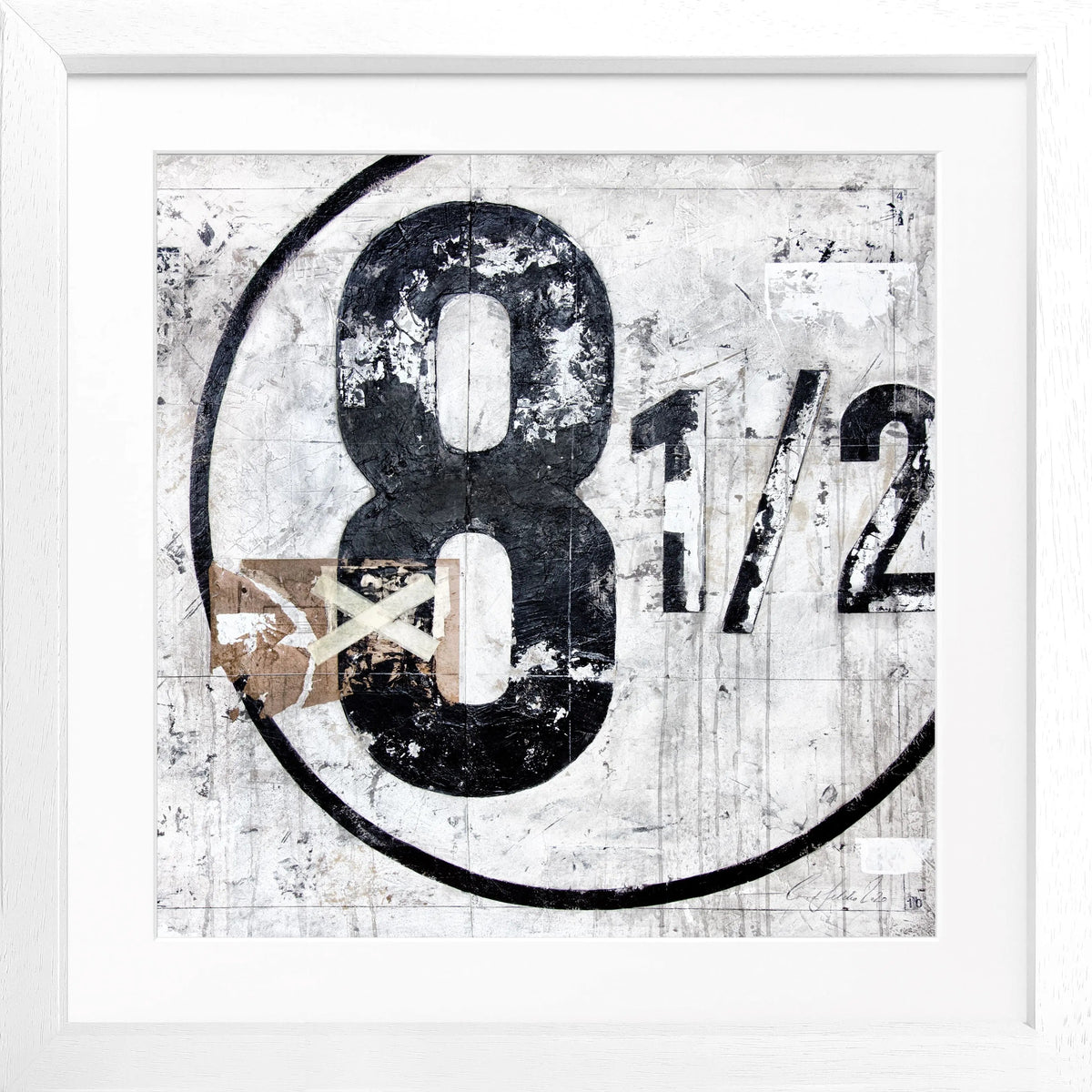 Schwarzes quadratisches Poster mit Rahmen von Cosman-Photocollection, 55x55cm, künstlerisches Motiv, modernes Dekor.