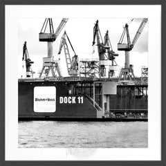 Gerahmte Fotografie Hamburg Hafen Dock 11 | HH09