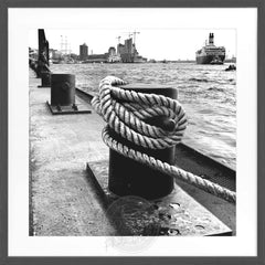 Gerahmte Fotografie Hamburg Hafen Poller | HH07