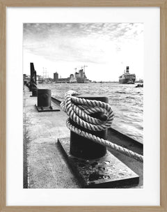 Poster with frame Hamburg harbor bollard | HH02