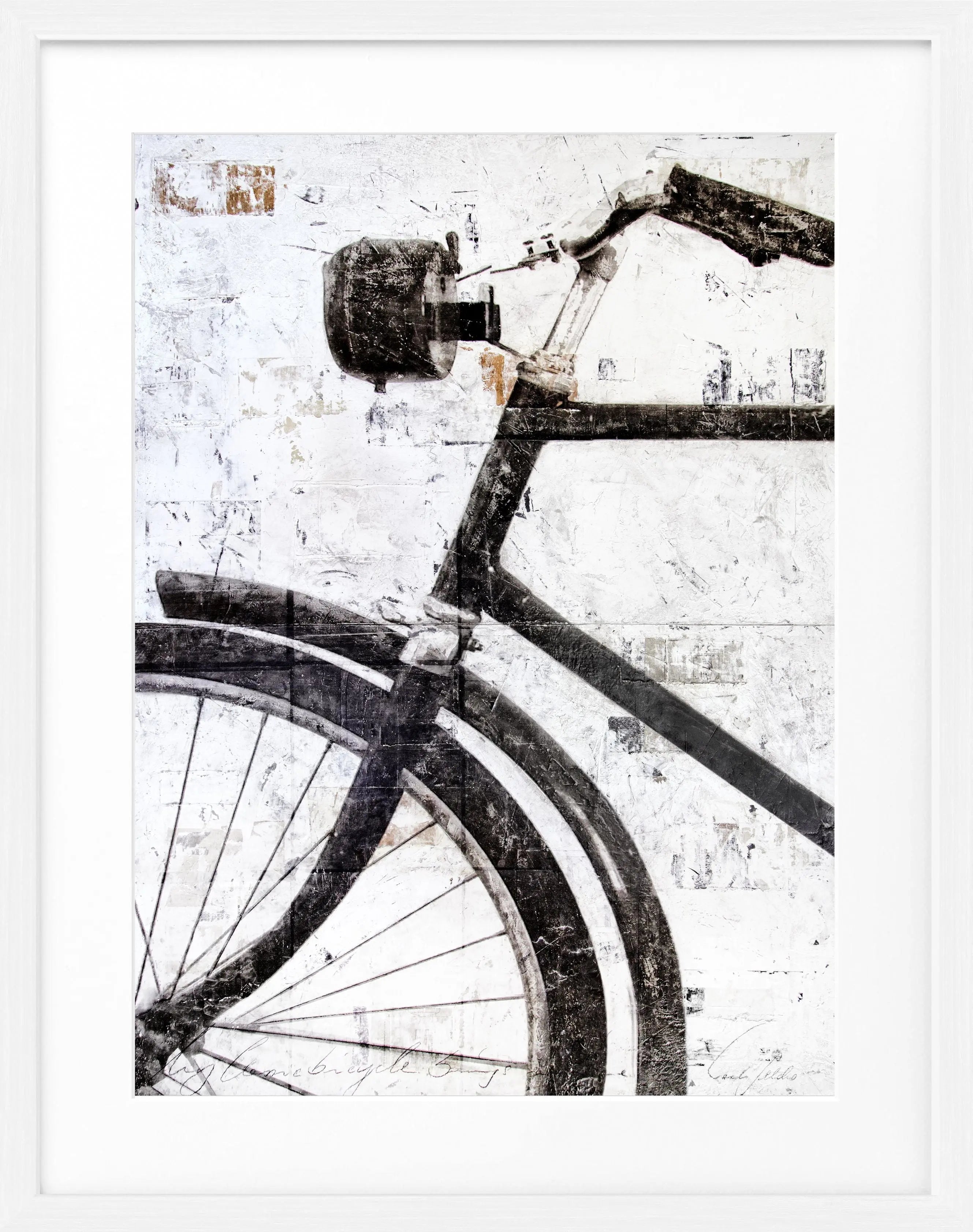 Schwarzer Fahrrad-Poster mit Rahmen von Cosman-Photocollection, 25x31 cm, Wanddekoration im modernen Stil.