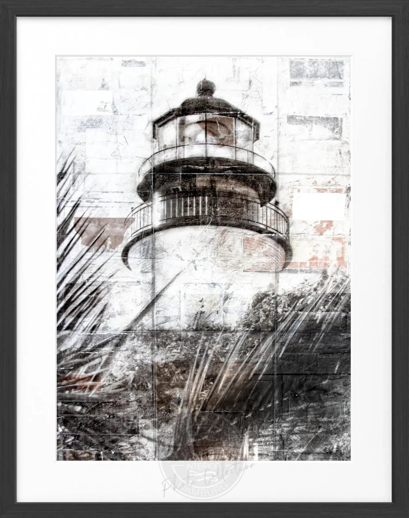 Gerahmtes Poster Florida Key West Leuchtturm von Cosman-Photocollection, 25x31 cm, schwarz Rahmen, Wanddekoration