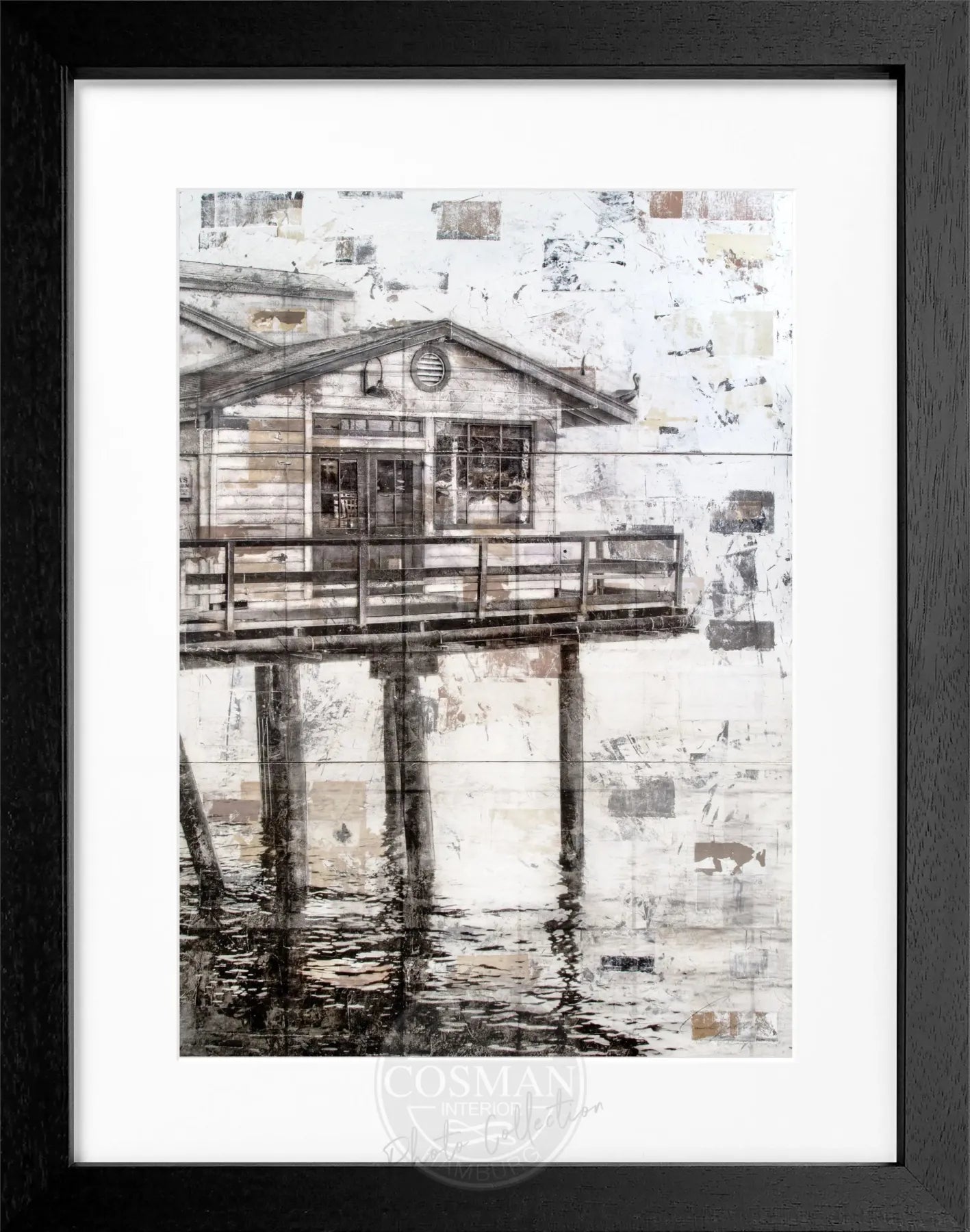 Kalifornien Malibu Poster mit schwarzem Rahmen, 25x31cm, von Cosman-Photocollection, ideal für Wanddekoration