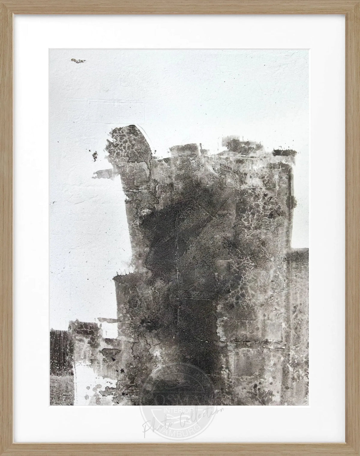 Abstraktes Kunstposter mit Rahmen von Cosman-Photocollection, 25x31 cm, modernes Wandbild in Schwarz