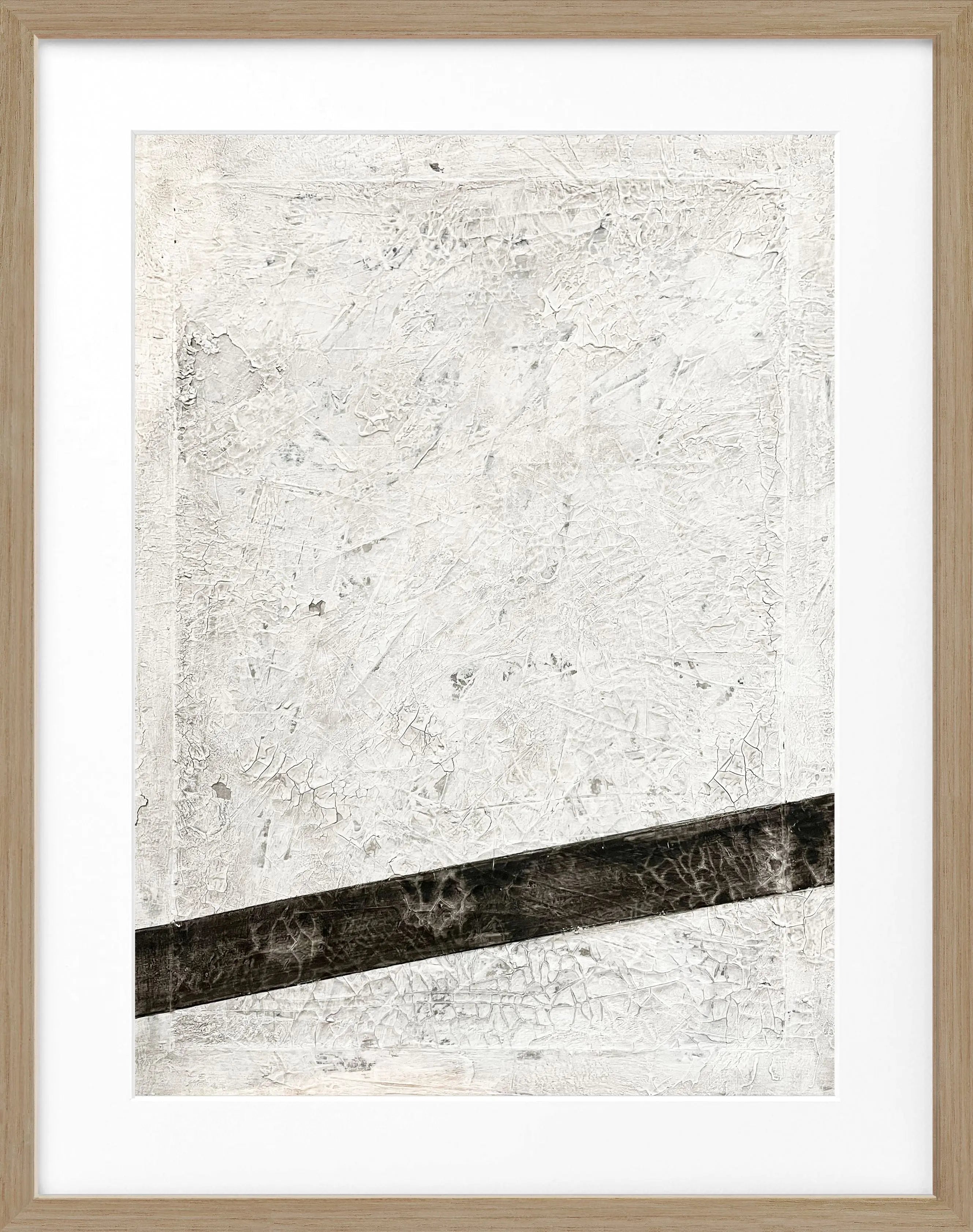 Kunstposter ’Black Line’ von Cosman-Photocollection in Rahmen, schwarz-weiß, 25x31cm, modernes Wandbild