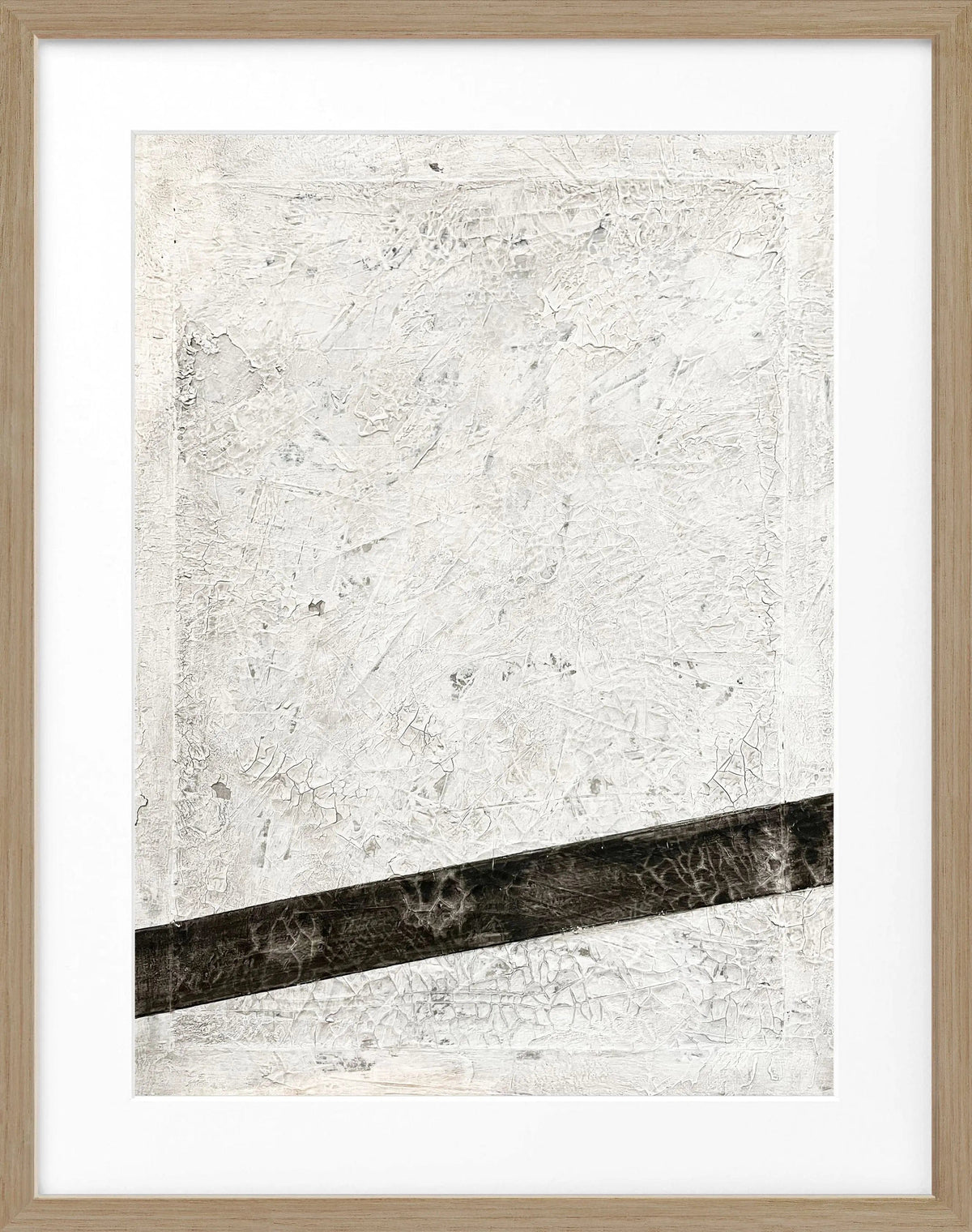 Kunstposter ’Black Line’ von Cosman-Photocollection in Rahmen, schwarz-weiß, 25x31cm, modernes Wandbild