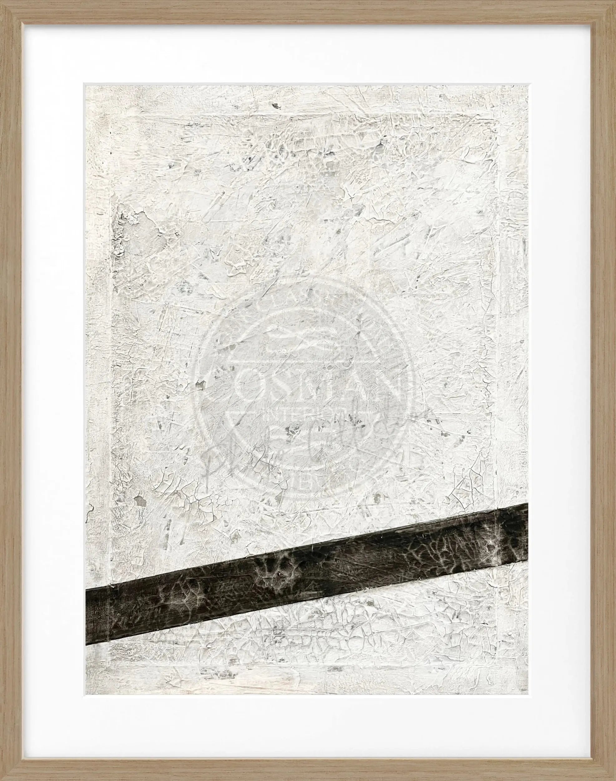 Kunstposter ’Black Line’ von Cosman-Photocollection in Rahmen, schwarz-weiß, 25x31cm, modernes Wandbild