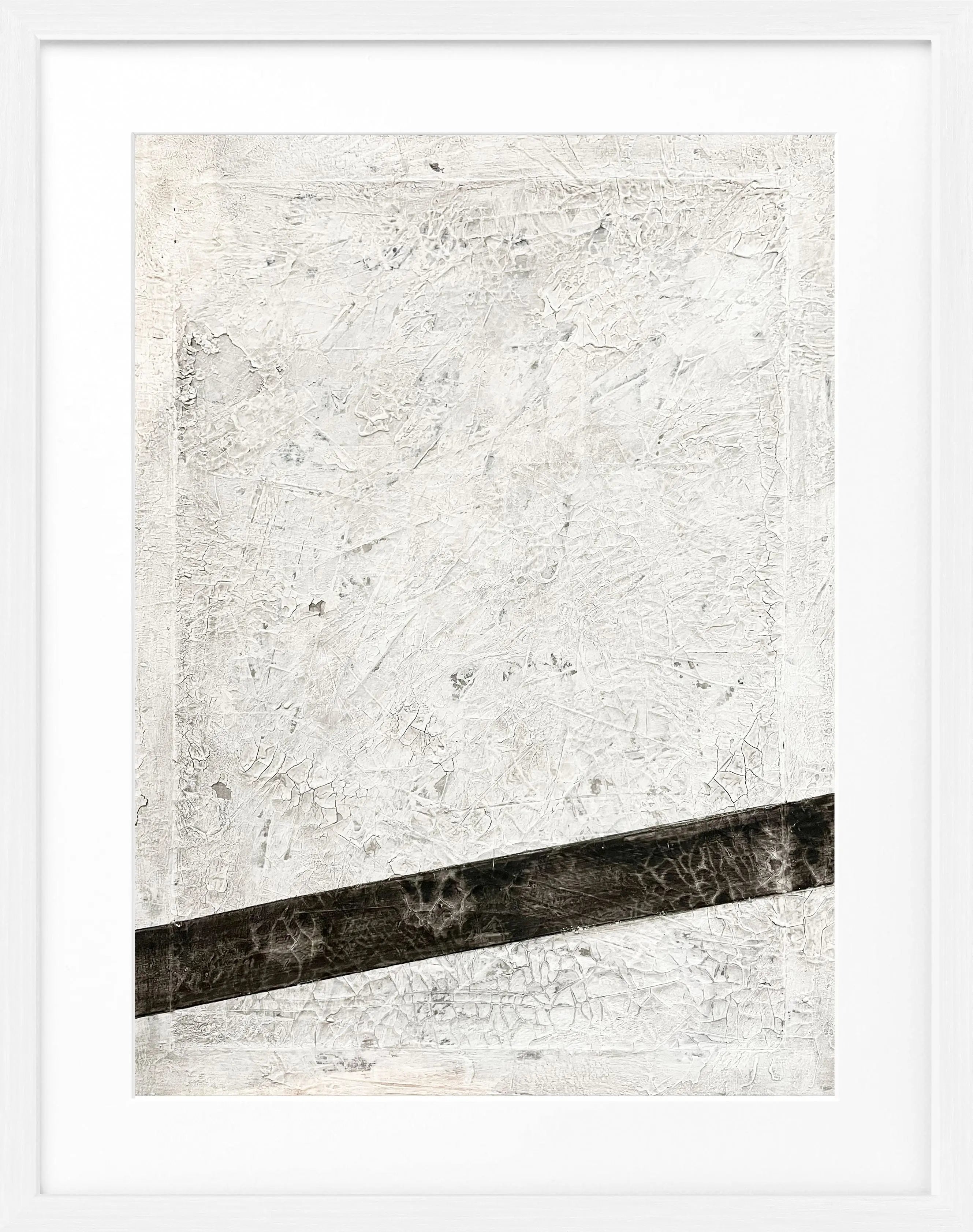 Schwarz-weißes Kunstposter 'Black Line' von Cosman-Photocollection im Rahmen, 25x31 cm, moderne Wanddekoration