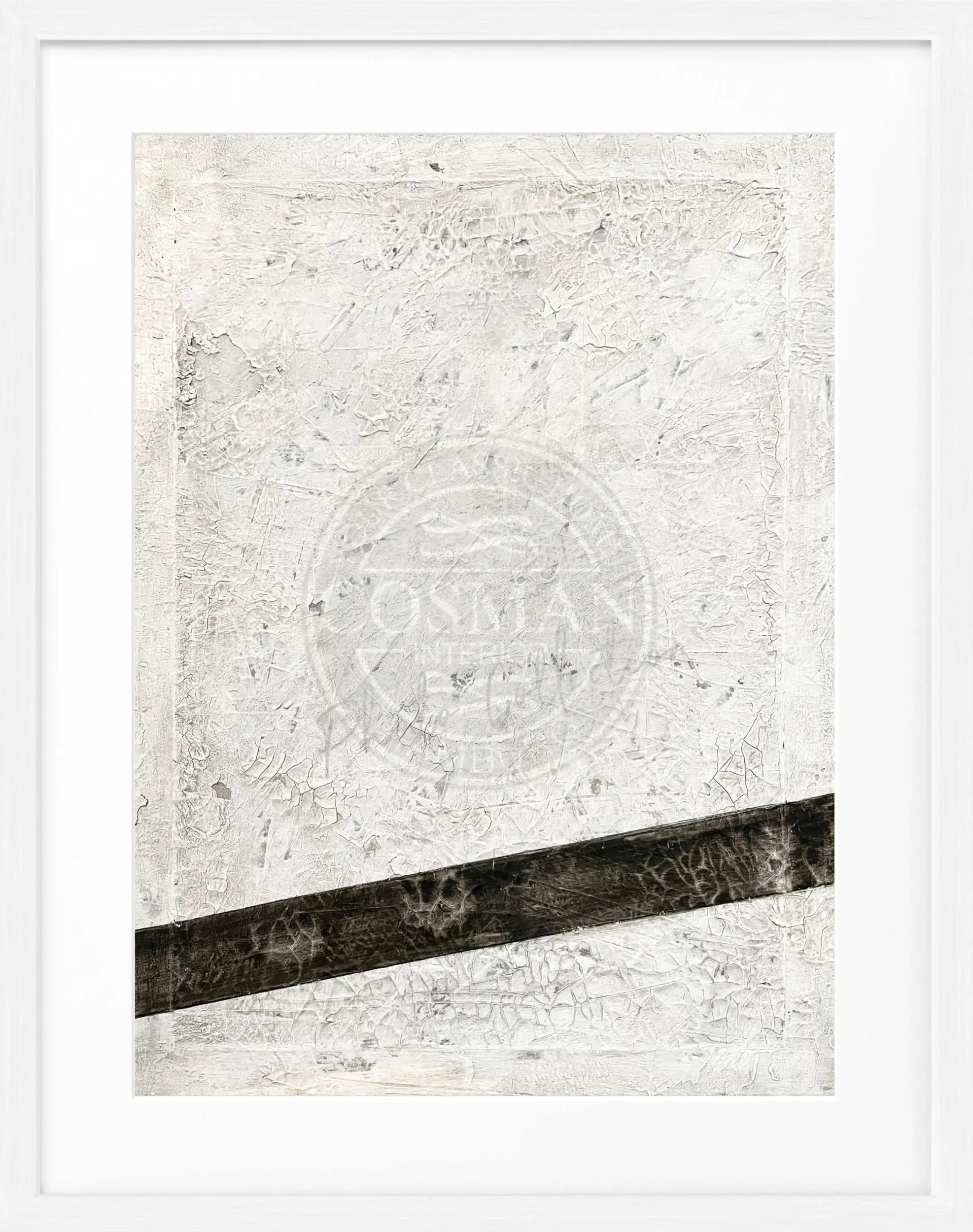 Schwarz-weißes Kunstposter 'Black Line' von Cosman-Photocollection im Rahmen, 25x31 cm, moderne Wanddekoration