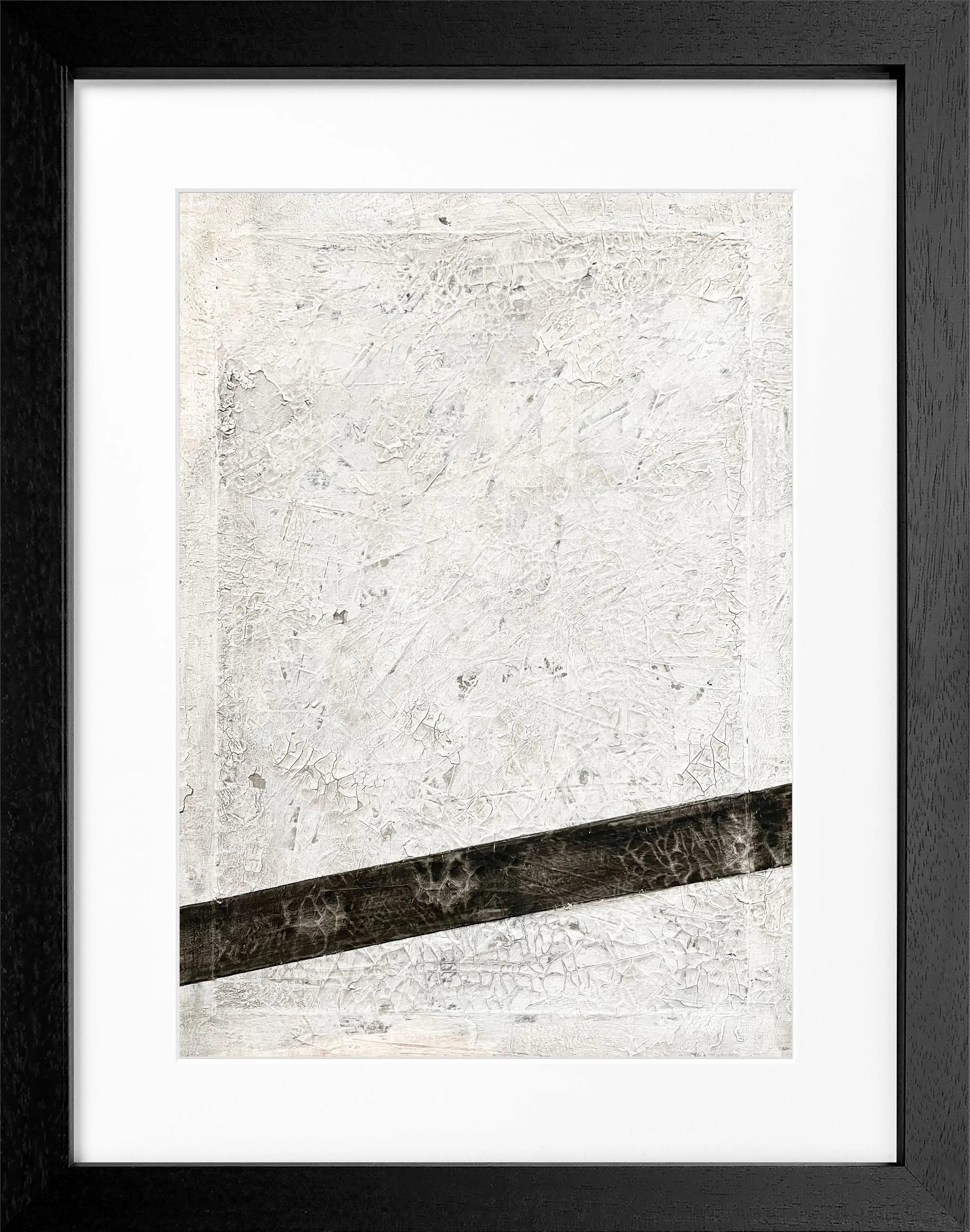 Gerahmtes Poster ‘Black Line’ von Cosman-Photocollection, abstrakte Kunst in Schwarz, 25x31cm, modernes Wandbild