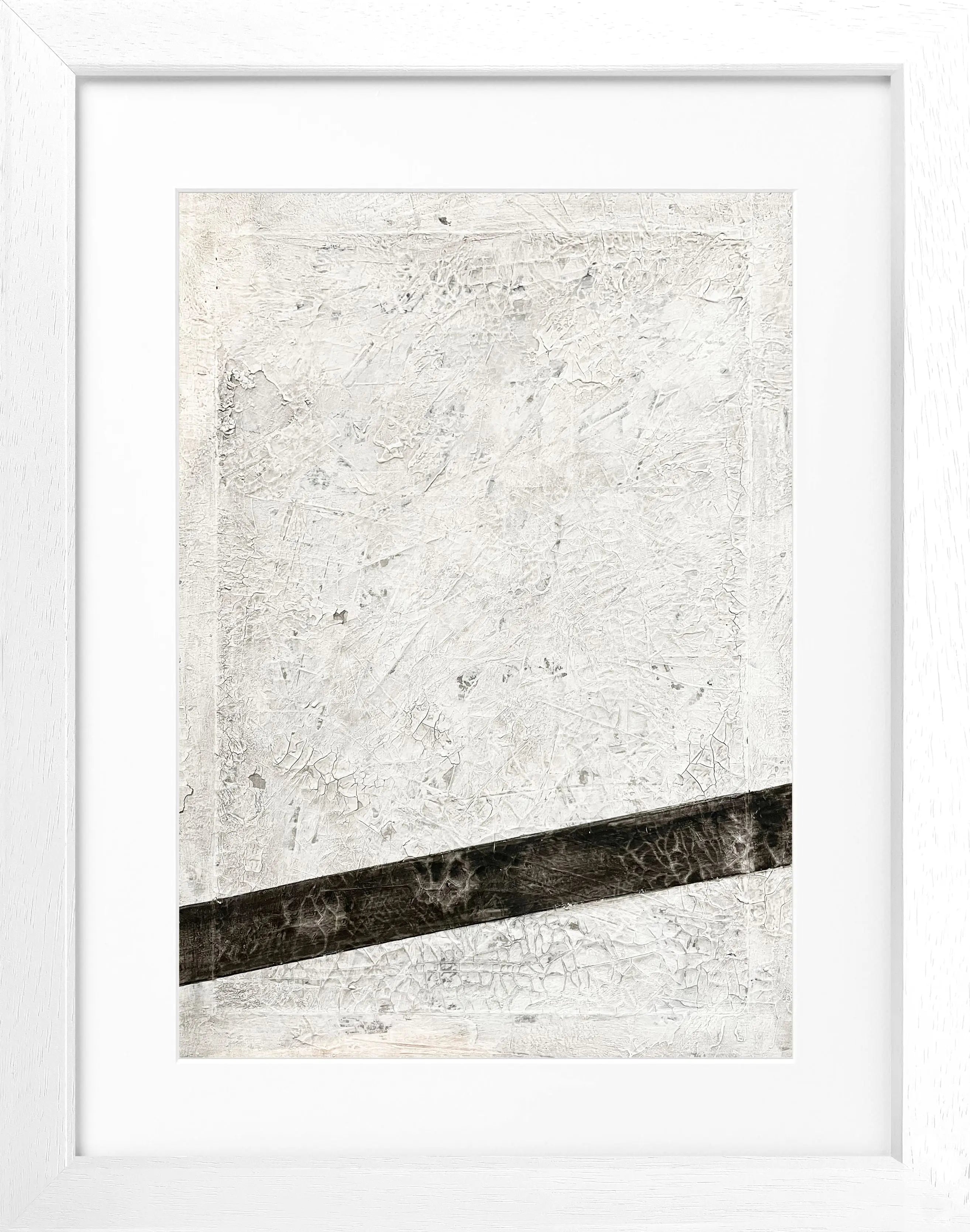 Schwarz-weißer Poster mit Rahmen "Black Line" von Cosman-Photocollection, Kunstdruck im Format 25x31 cm