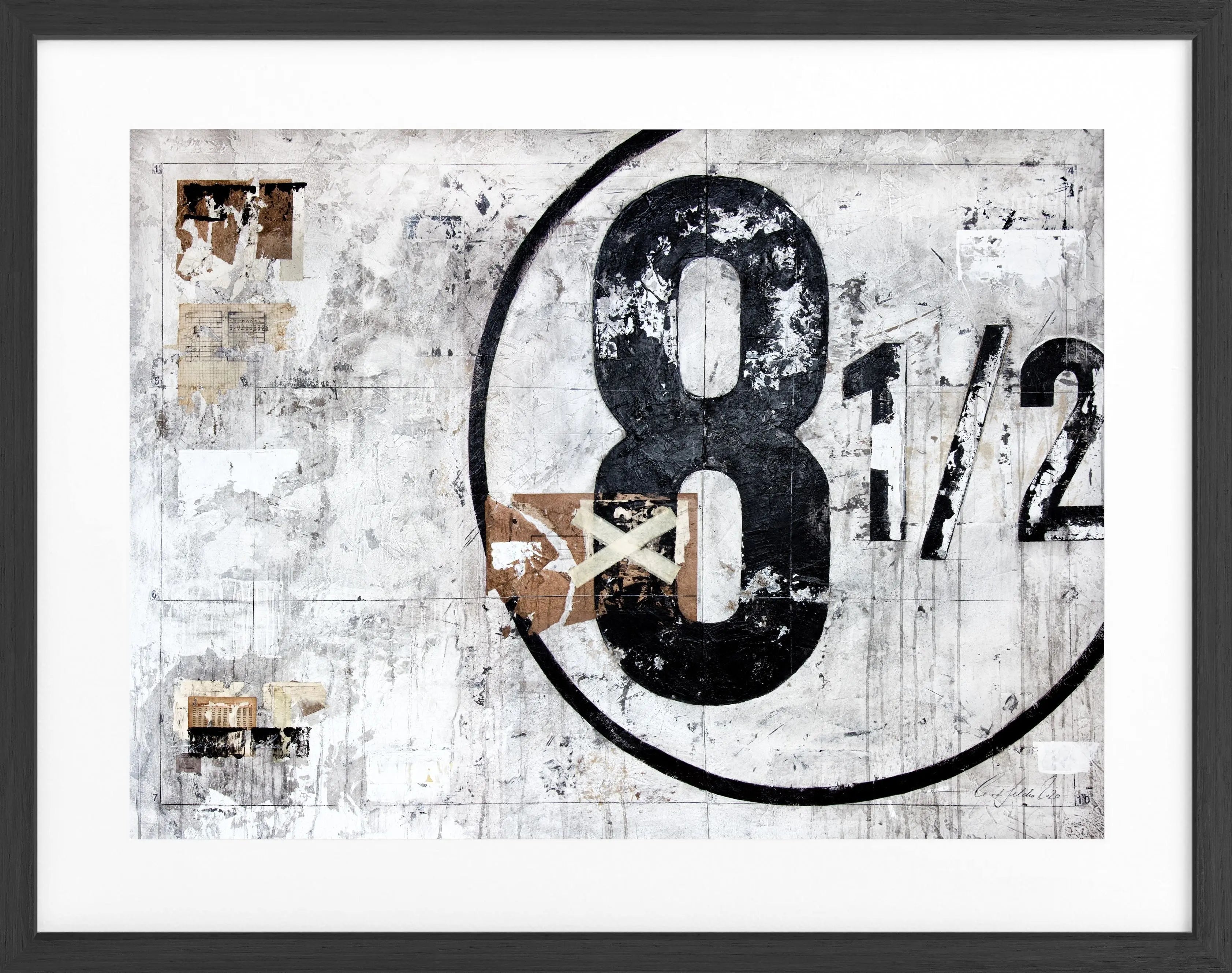 Schwarzweiß-Poster mit Rahmen von Cosman-Photocollection, 31x25cm, hochwertiges Wandbild im eleganten Rahmen.