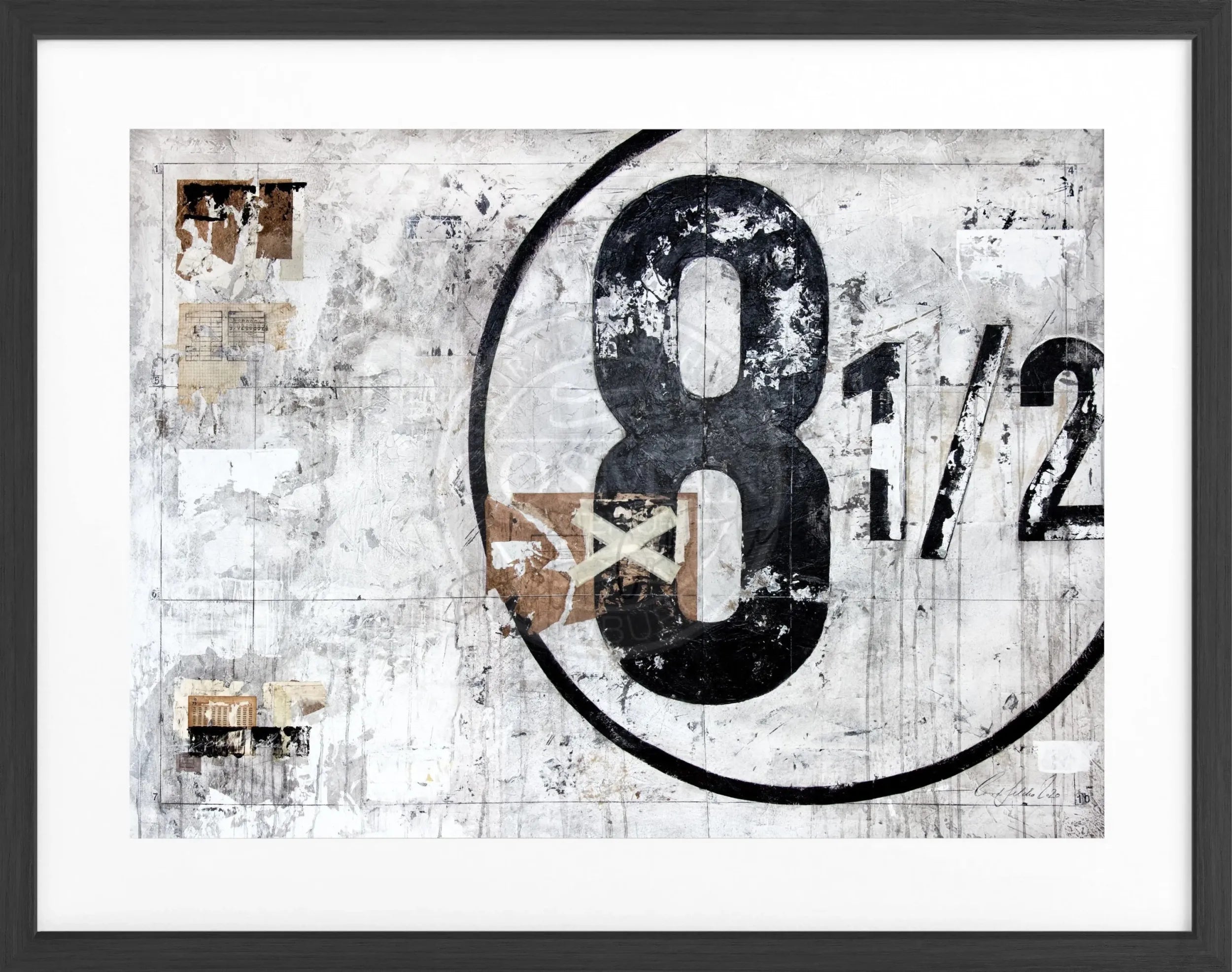 Schwarzweiß-Poster mit Rahmen von Cosman-Photocollection, 31x25cm, hochwertiges Wandbild im eleganten Rahmen.