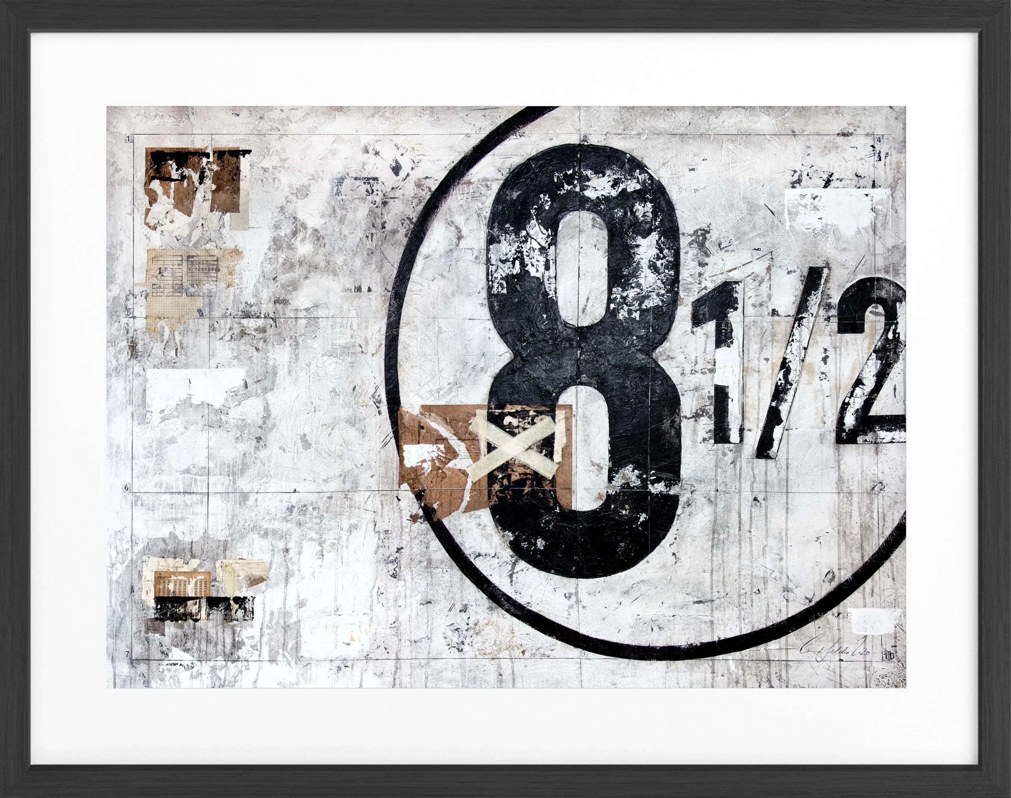 Schwarzweiß-Poster mit Rahmen von Cosman-Photocollection, 31x25cm, hochwertiges Wandbild im eleganten Rahmen.