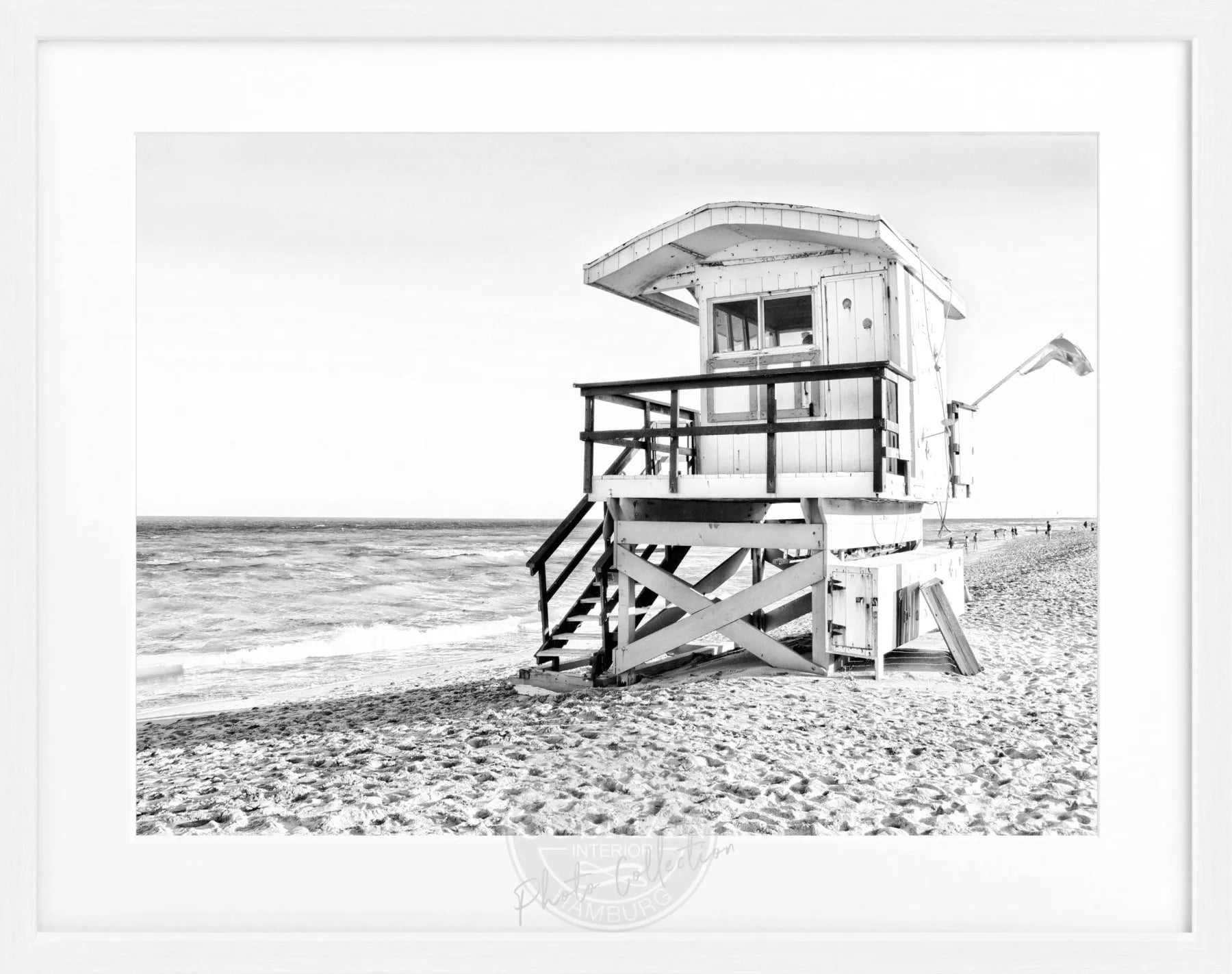 Schwarz gerahmtes Poster von Cosman-Photocollection mit Miami Beach Florida Motiv, 31x25 cm, dekoratives Wandbild