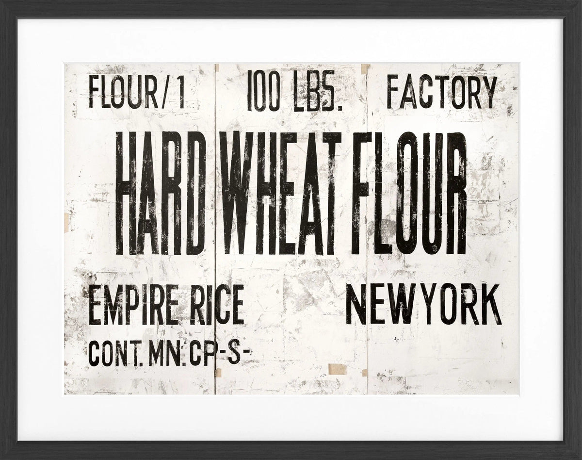 Schwarz-weißer Poster mit Rahmen von Cosman-Photocollection, New York ’Wheat’, 31x25cm, Wanddekoration