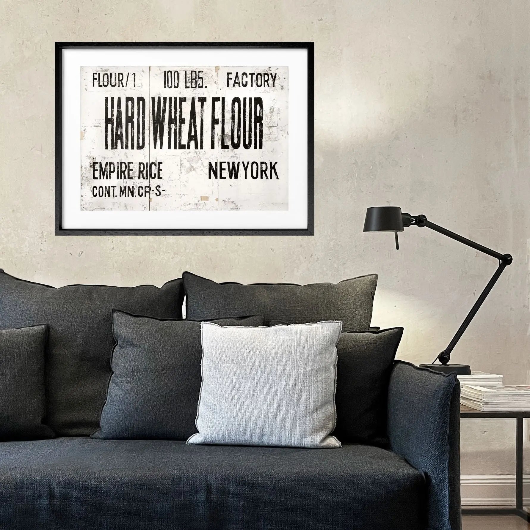 Schwarzer Poster mit Rahmen, New York Stadtbild „Wheat“ von Cosman-Photocollection, 31x25cm, Wanddekoration
