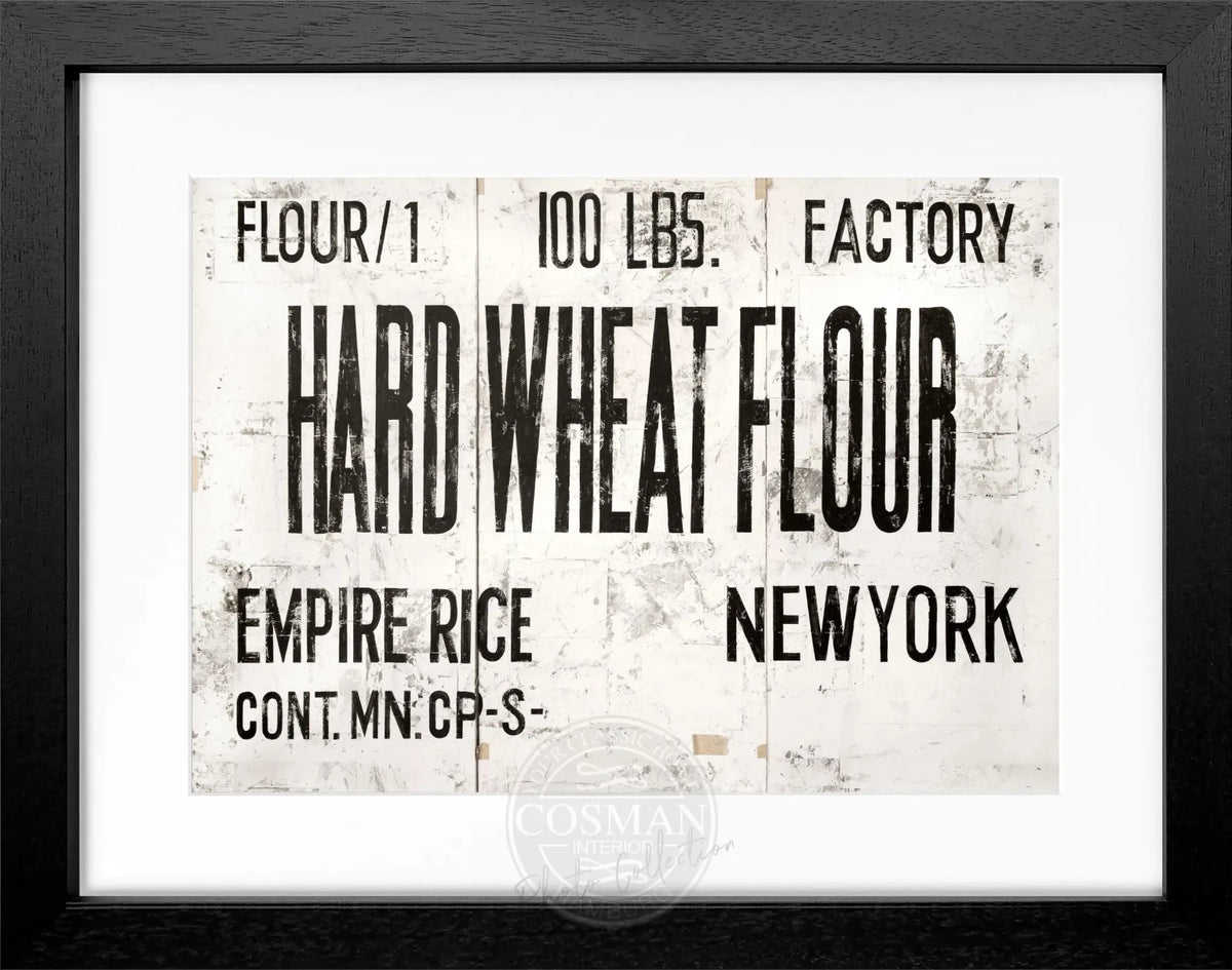 Schwarzer Poster mit Rahmen, New York „Wheat“ GM13, von Cosman-Photocollection, 31x25cm, Wanddekoration mit Stadtmotiv