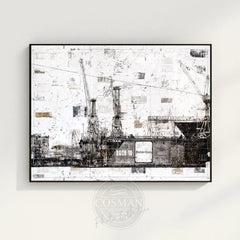 Mural GM09 Hamburgo “Muelle 10” – Lienzo con espacio para sombras