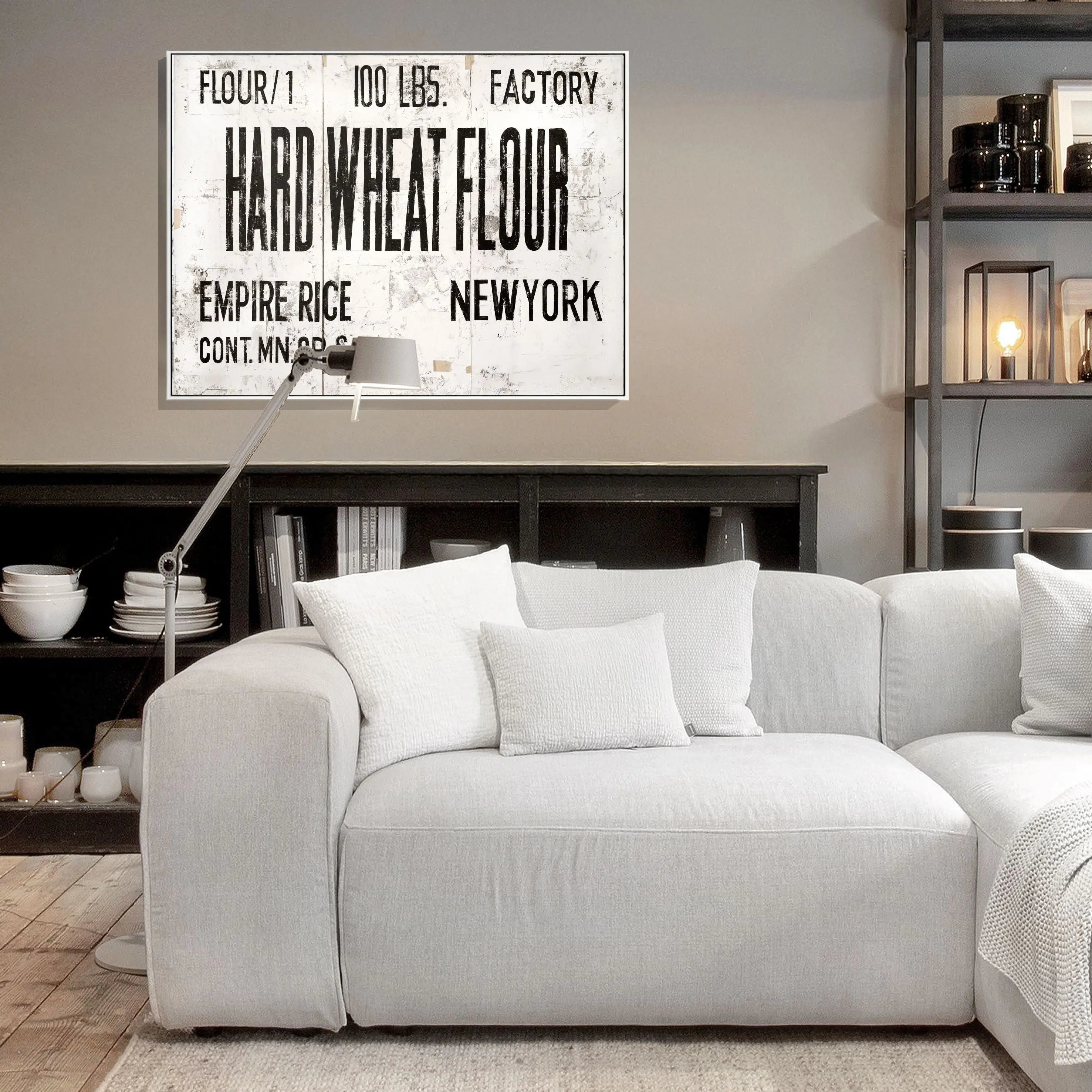 Wandbild GM13 New York ’Wheat’ von Cosman-Photocollection, Druck auf Leinwand mit Schattenfuge, Schwarz, 125x95 cm