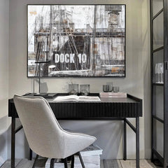 Wandbild GM85 Hamburg „Dock 10“ – Leinwand mit Schattenfuge