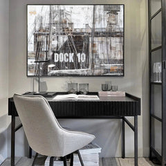 Wandbild GM85 Hamburg „Dock 10“ – Leinwand mit Schattenfuge