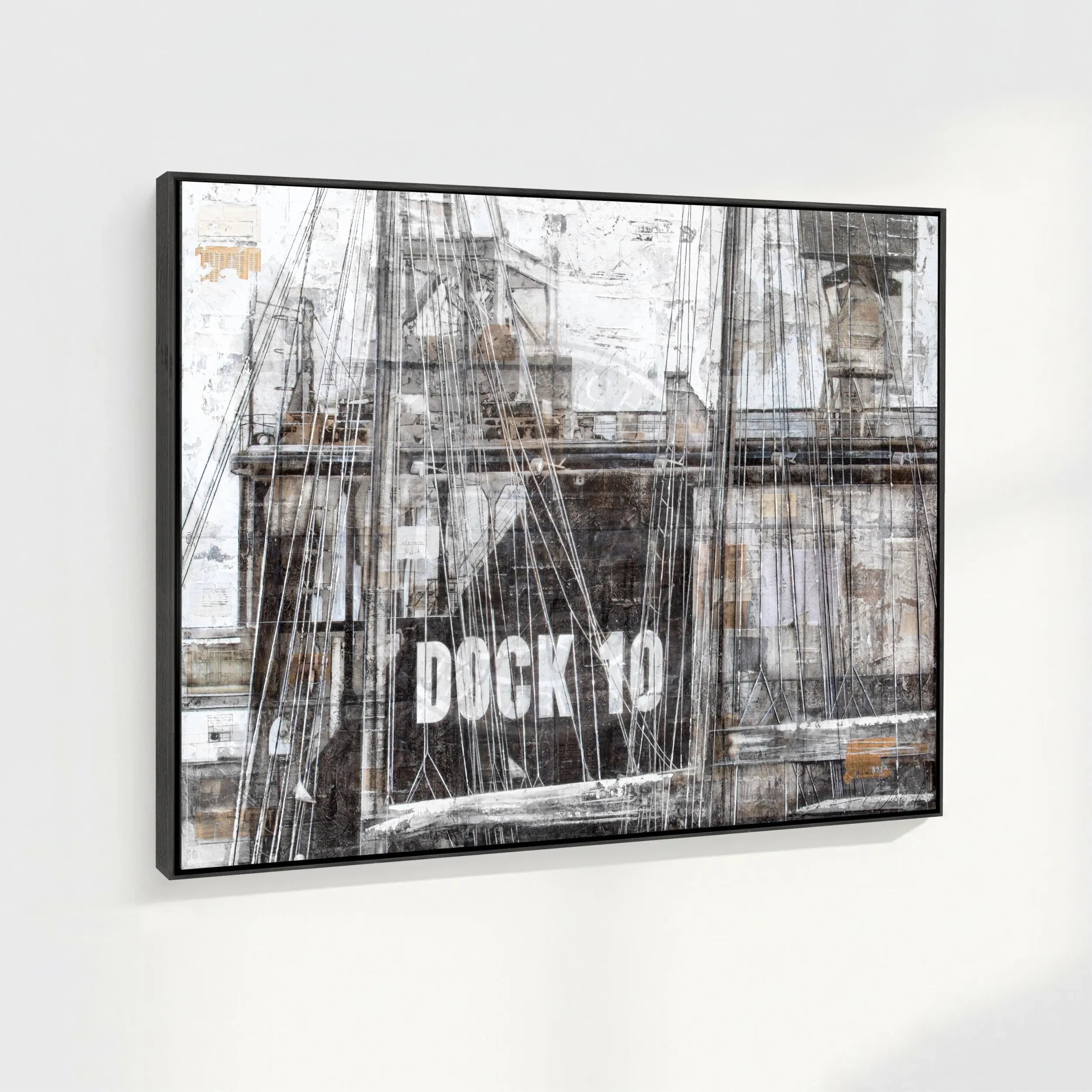 Wandbild GM85 Hamburg ’Dock 10’ - Druck auf Leinwand mit Schattenfuge by Cosman-Photocollection