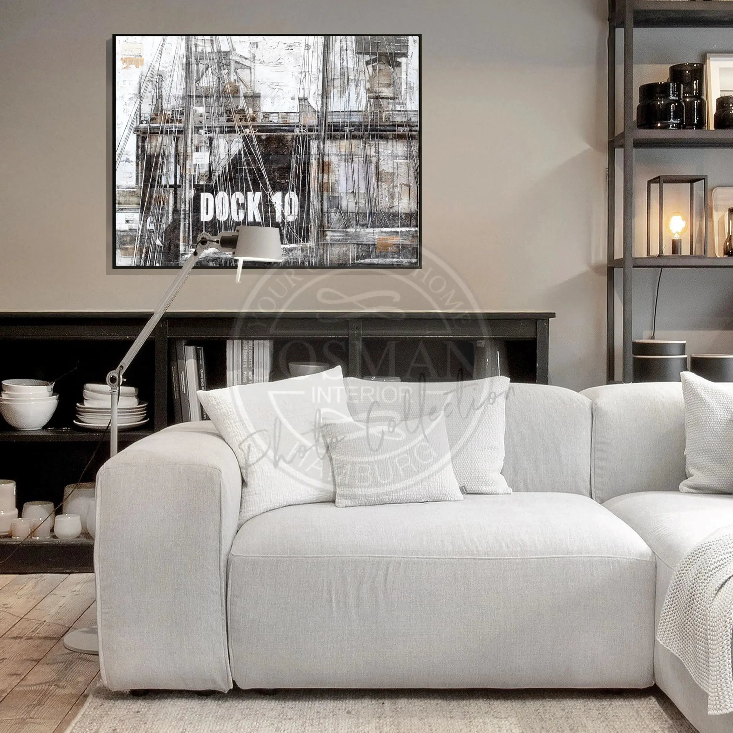 Wandbild GM85 Hamburg ’Dock 10’ - Druck auf Leinwand mit Schattenfuge by Cosman-Photocollection