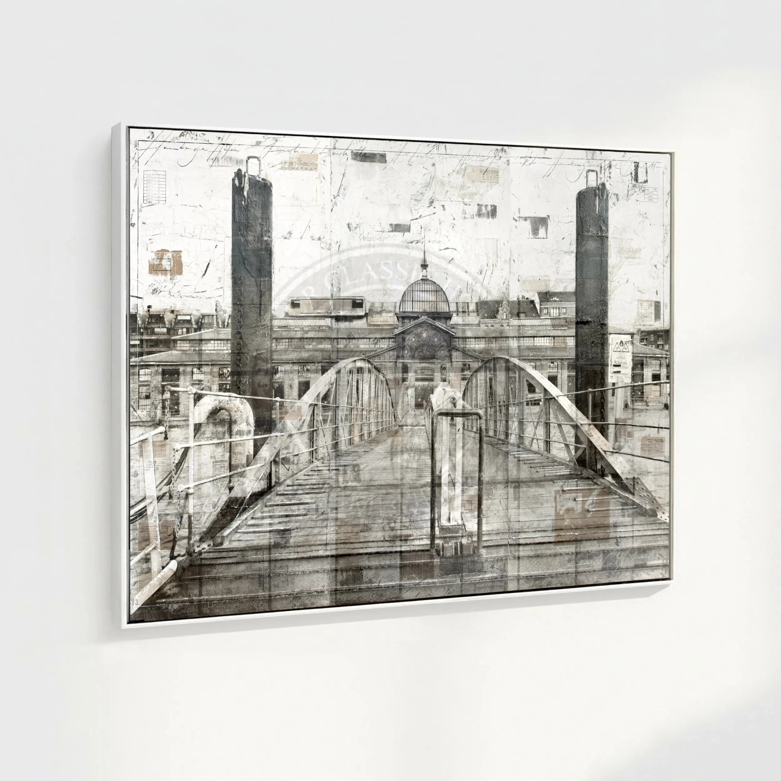 Wandbild Motiv GM04 Hamburg Fischmarkt - Druck auf Leinwand mit Schattenfuge by Cosman-Photocollection
