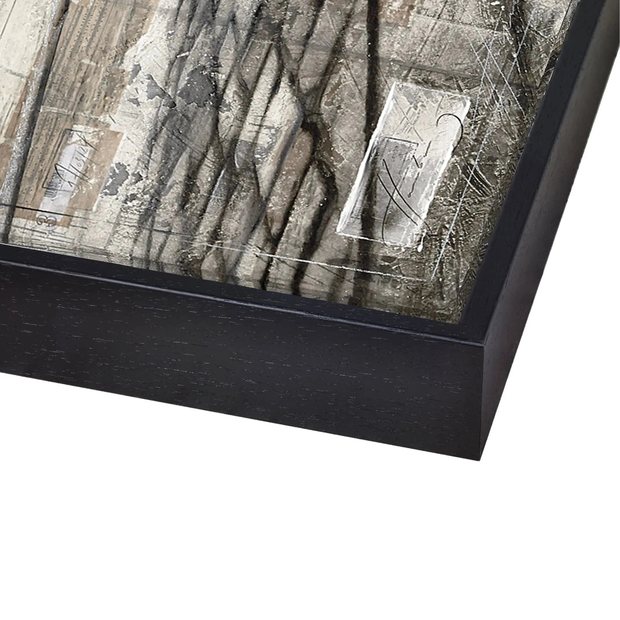 Wandbild Motiv GM07 Hamburg Hafen, Druck auf Leinwand mit Schattenfuge, Schwarz, von Cosman-Photocollection, 125x95 cm