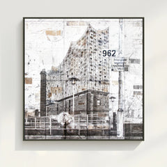 Mural GM03Q Hamburg “Elbphilharmonie” – Canvas with shadow gap