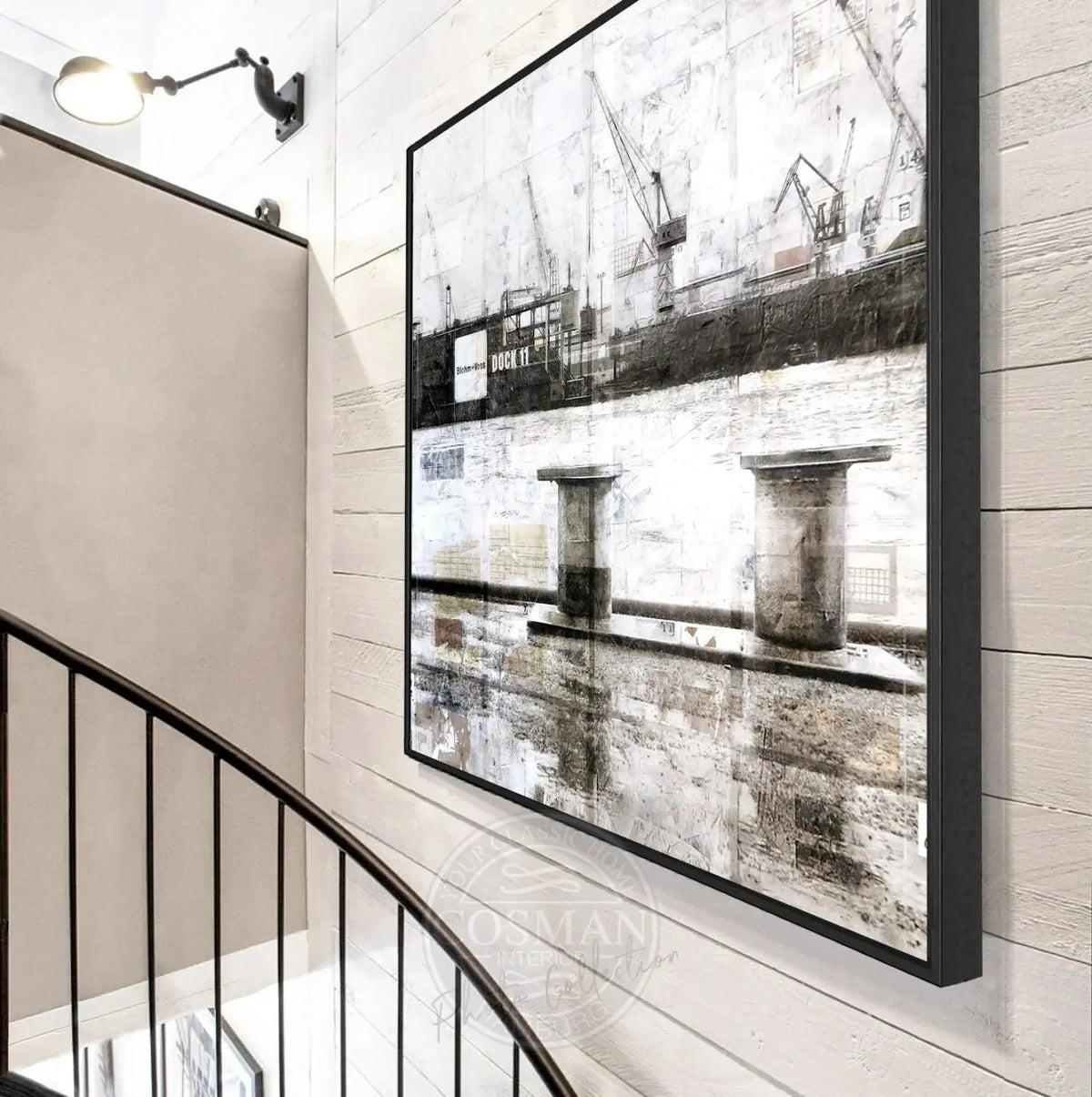 Hamburg Wandbild GM06Q „Poller“ – quadratische Fotokunst auf Leinwand