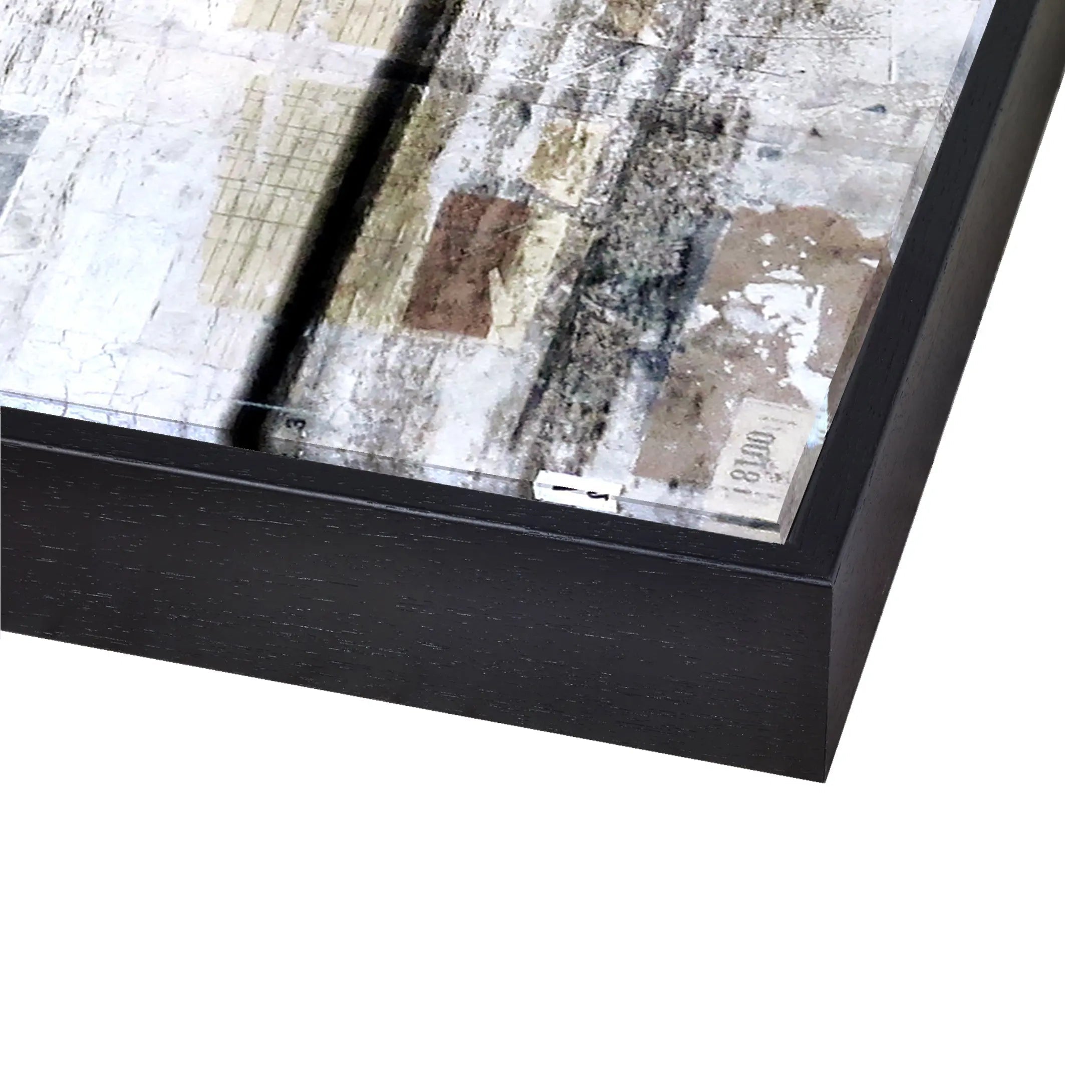Wandbild GM06Q Hafen Hamburg ’Poller’ von Cosman-Photocollection, Druck auf Leinwand mit Schattenfuge, schwarz, 84x84 cm