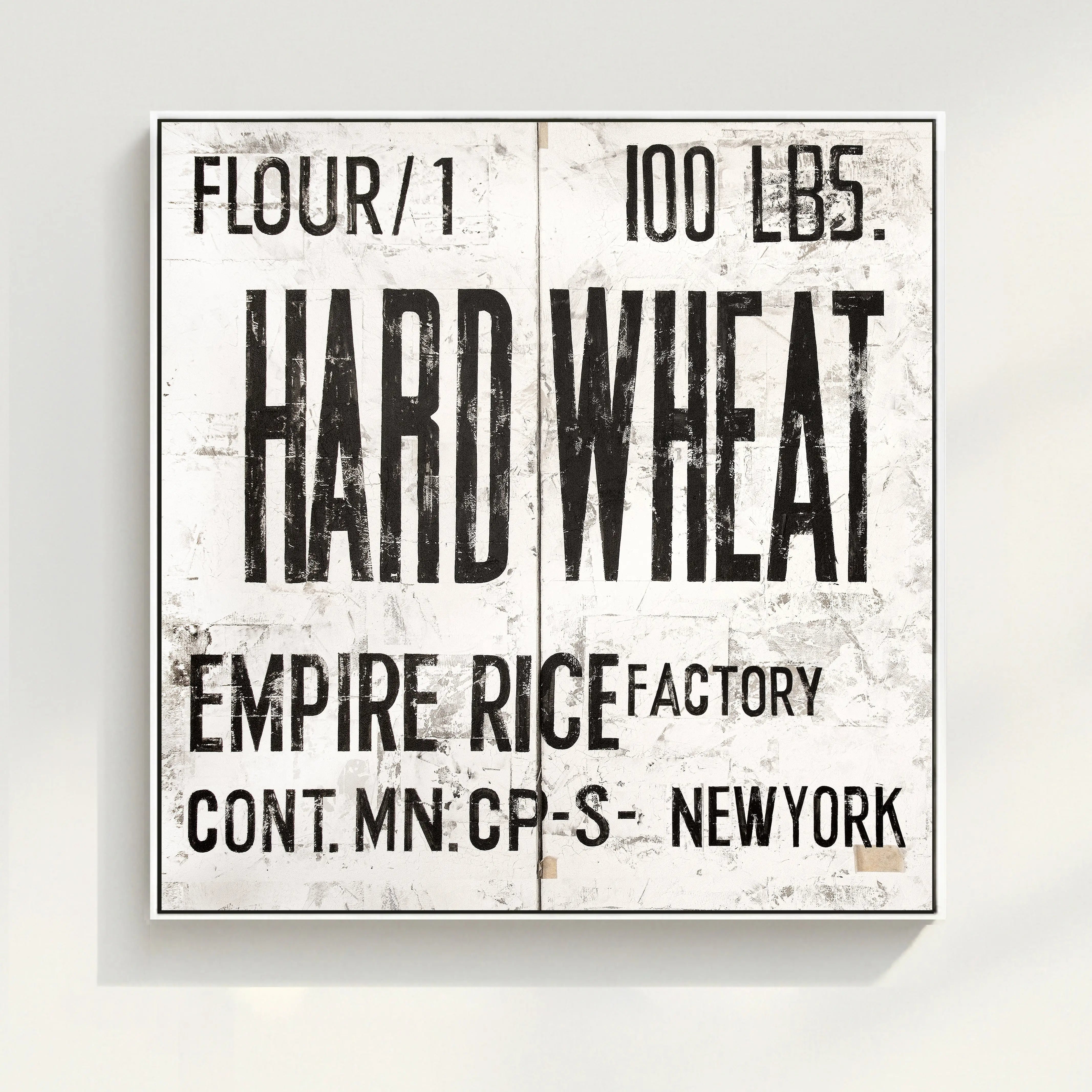 Wandbild GM13Q New York ‚Wheat‘ von Cosman-Photocollection, Druck auf Leinwand mit Schattenfuge, schwarz, 84x84 cm