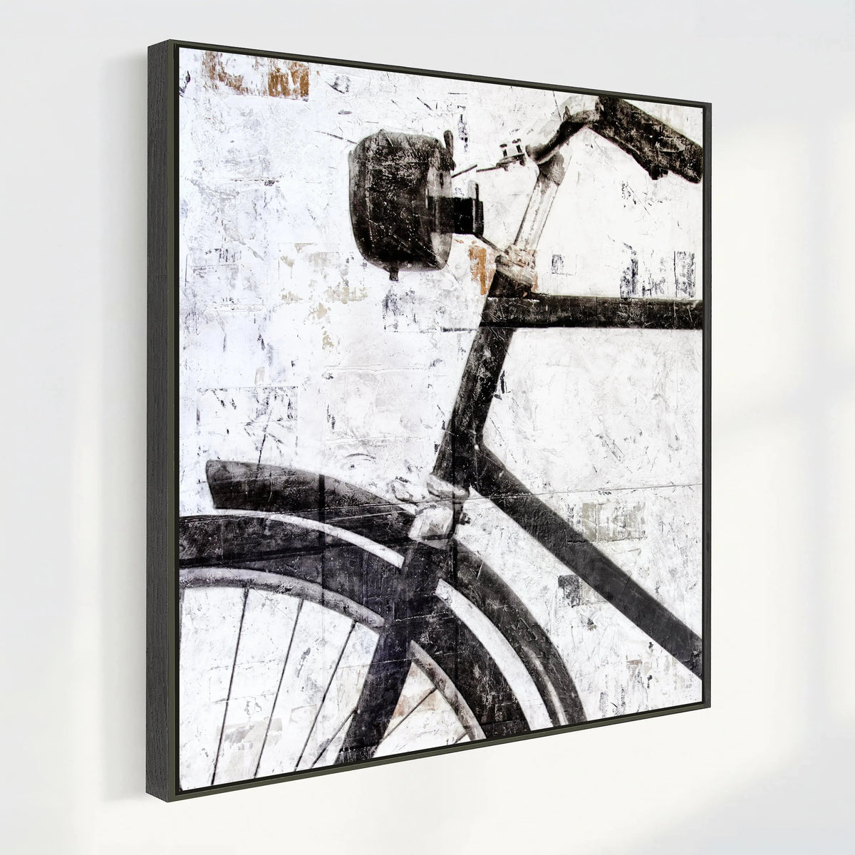 Wandbild GM16Q Fahrrad von Cosman-Photocollection, Druck auf Leinwand mit Schattenfuge, schwarz, 84x84 cm, modernes Fahrradkunstwerk