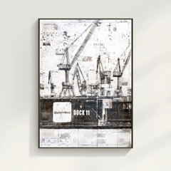 Mural GM77 Hamburg “Dock 11” – Canvas with shadow gap