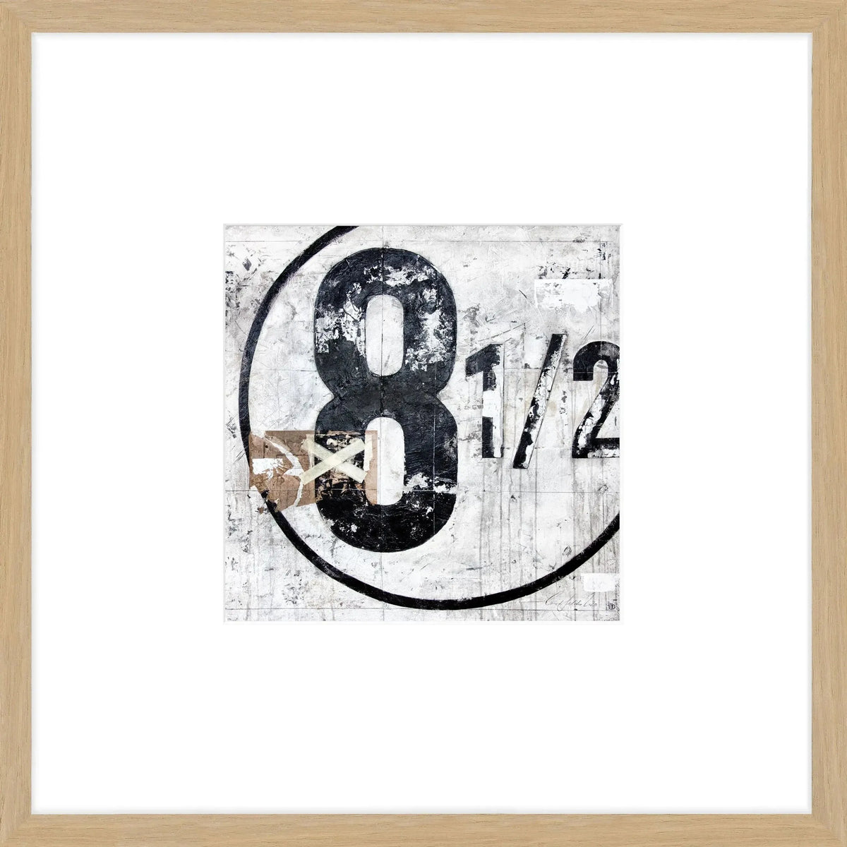 Schwarz matten Poster mit Rahmen ’achteinhalb’ GM01O von Cosman-Photocollection, 43x43cm, modernes Wanddekorationselement