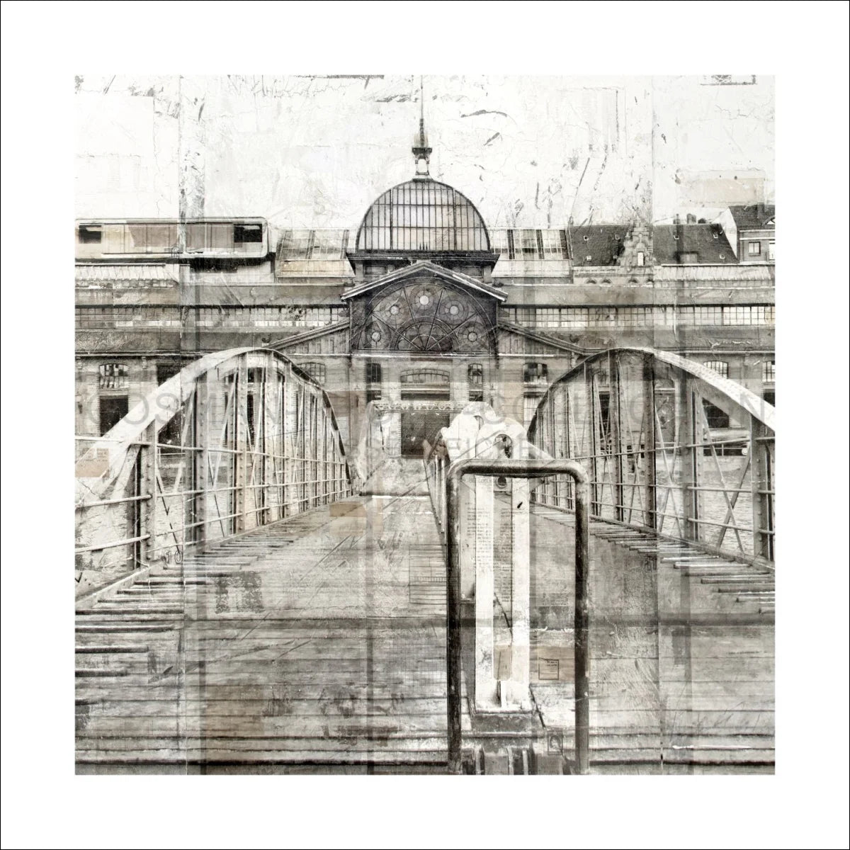 Poster / Druck ’Fischauktionshalle’ Hafen Hamburg GM04Q