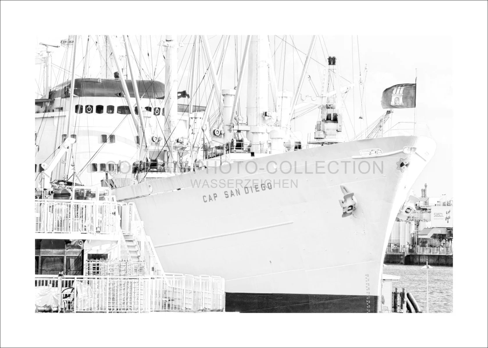 Poster / Druck Hamburg Hafen ’Cap San Diego’ HH10A